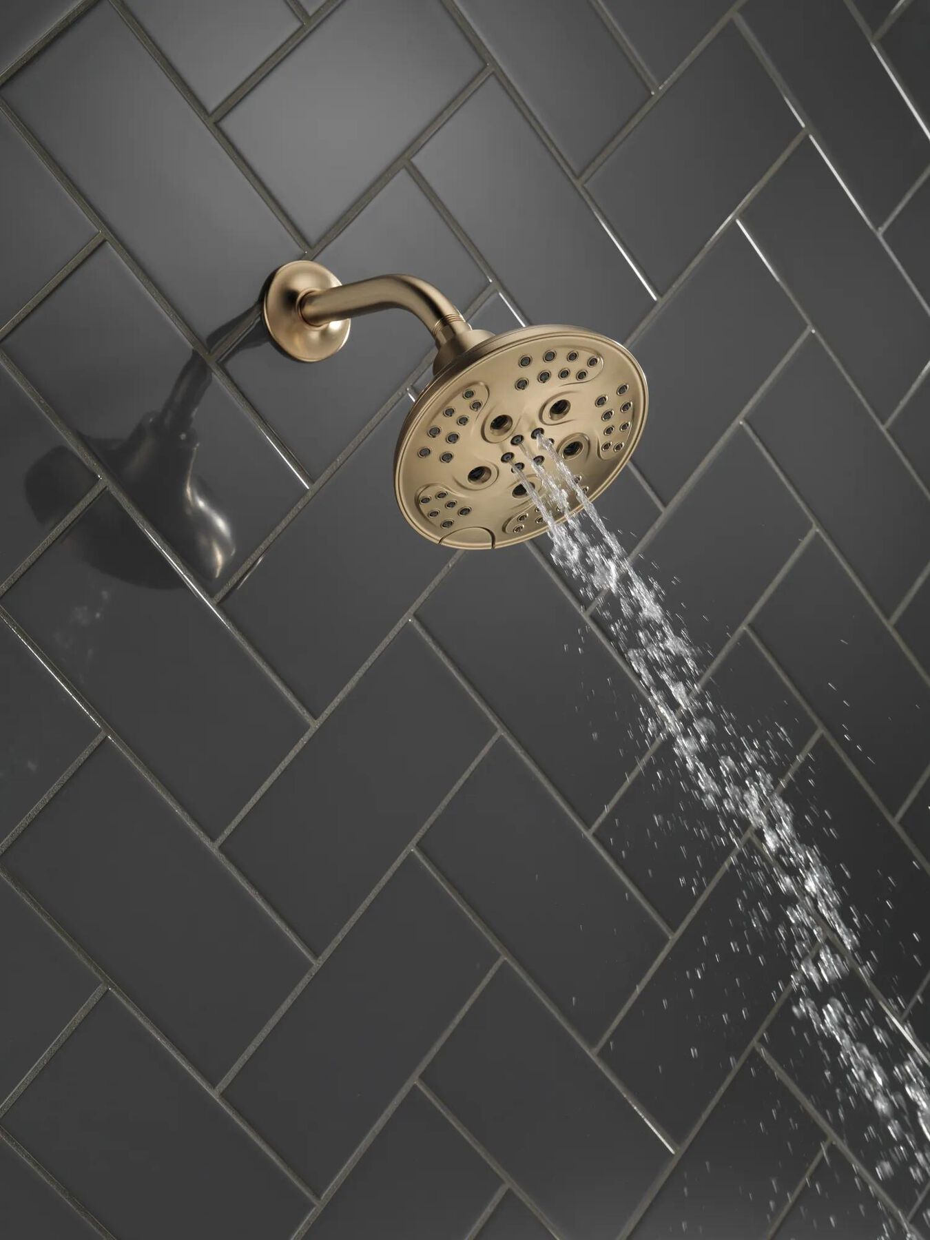 H<sub>2</sub>Okinetic&reg; 5-Setting Transitional Raincan Shower Head