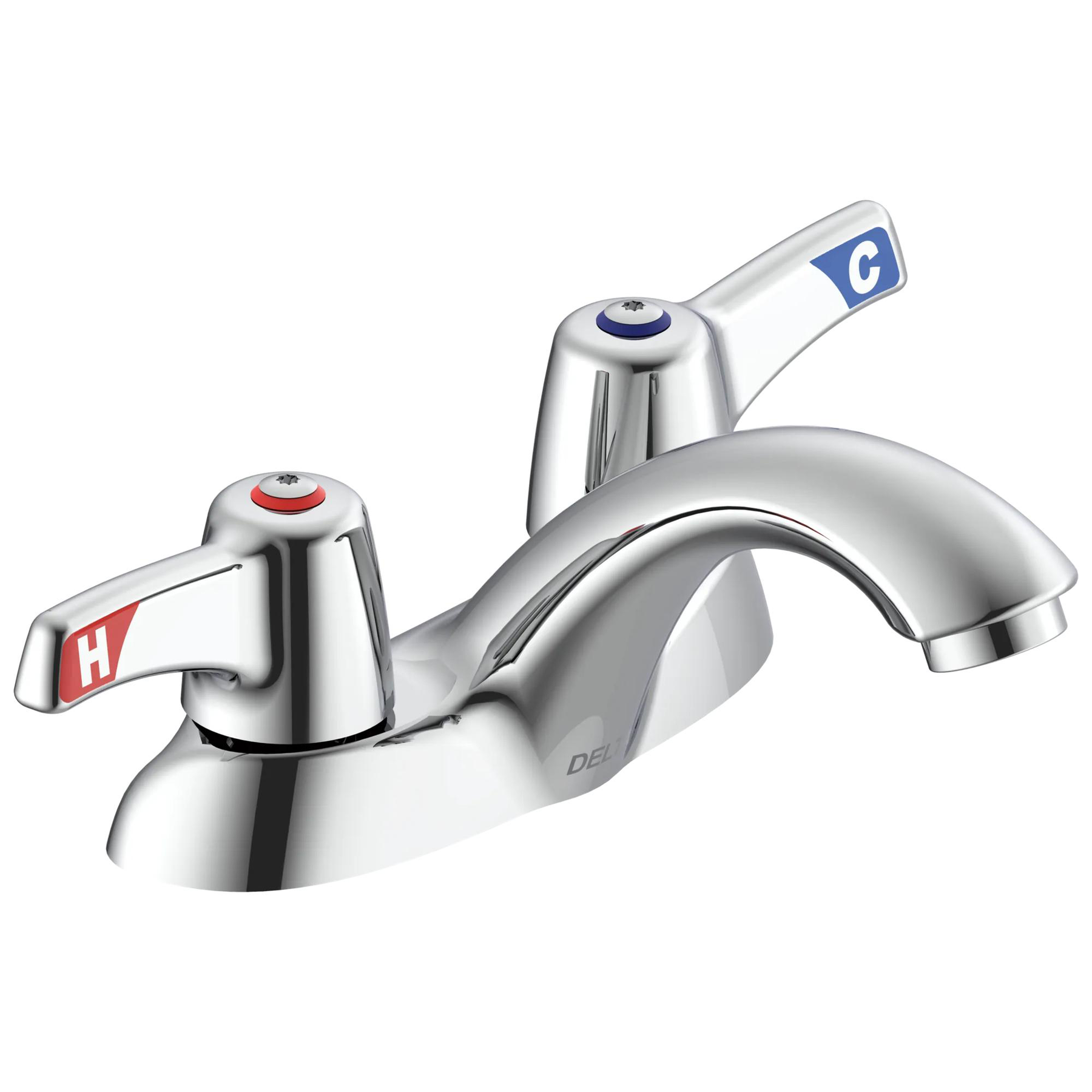 Two Handle Centerset Bathroom Faucet - Less Pop-Up