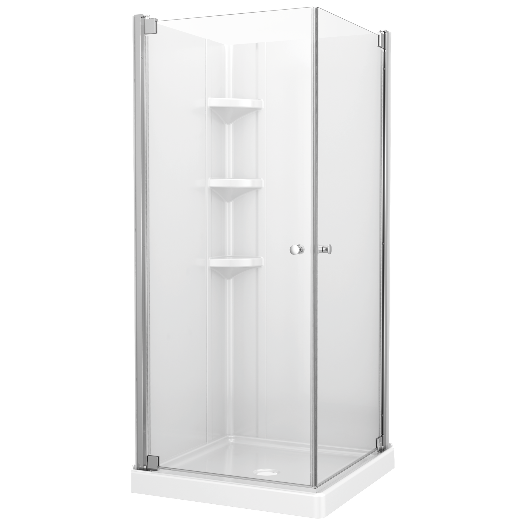 32” x 32” Corner Shower Base in White B111306-3232-WH | Delta Faucet
