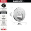 Round Contemporary Push-Button Shower