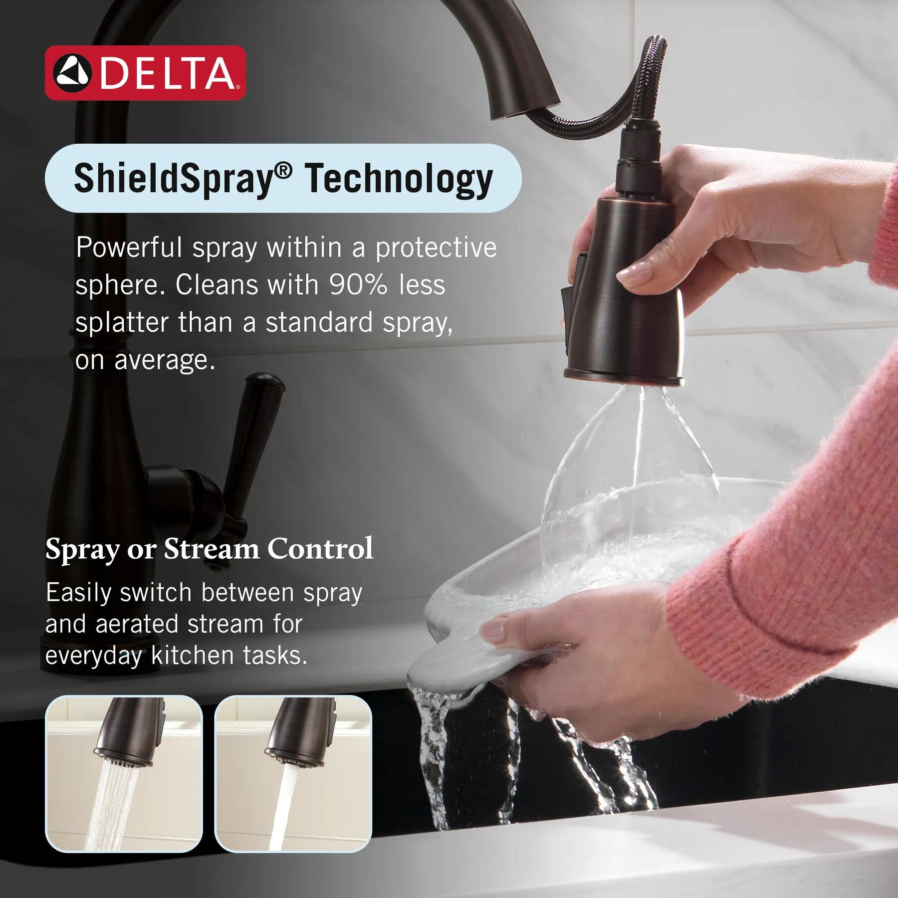 Single Handle Pull-Down Kitchen Faucet with Soap Dispenser and ShieldSpray&reg; Technology