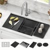 27&rdquo; Undermount 16 Gauge Workstation Kitchen Sink Single Bowl with WorkFlow&trade; Ledge and Accessories