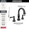 Two Handle Widespread Pull Down Bathroom