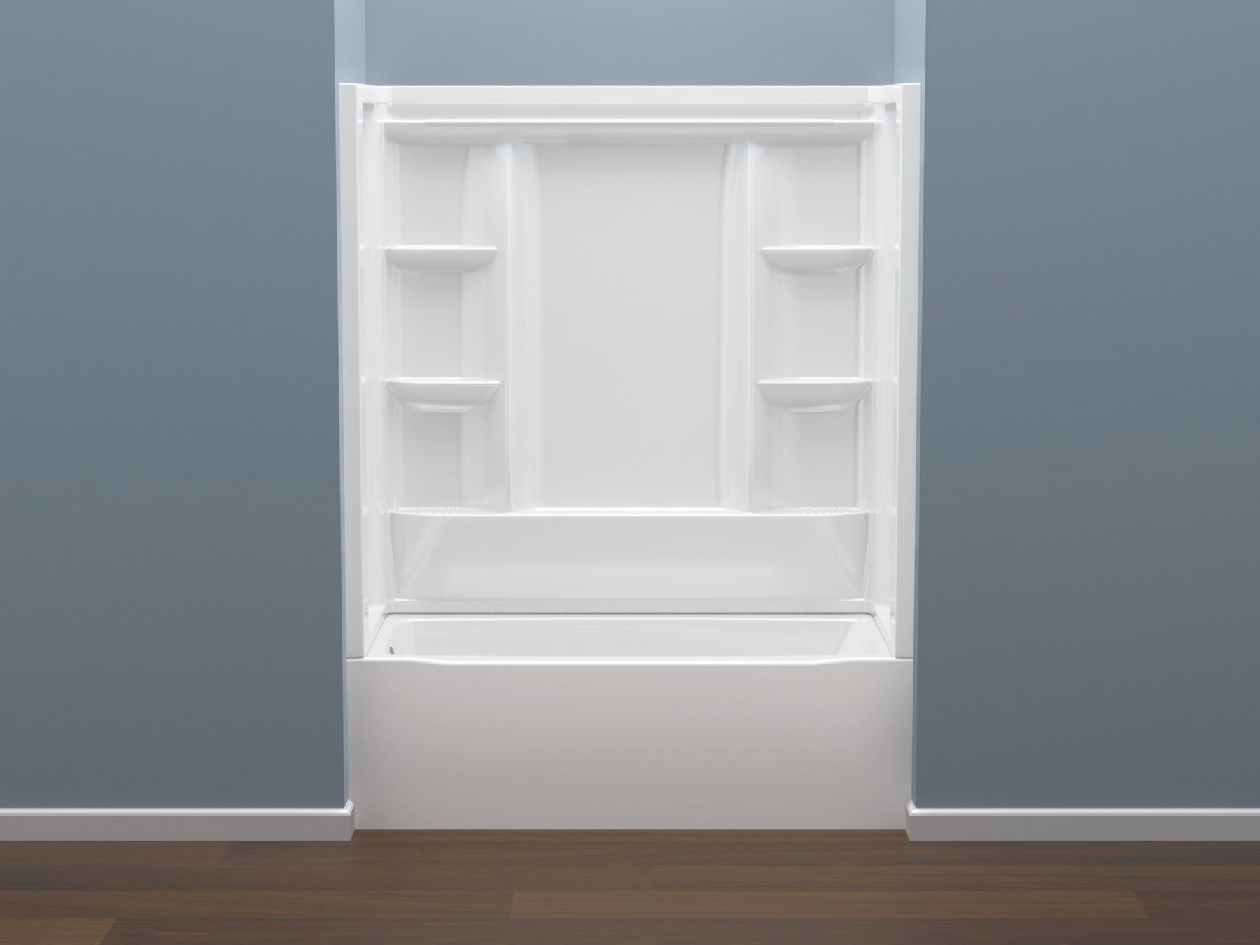 60x30 Alcove Bathtub with Wall Set Bundle - Left Drain