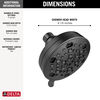 H<sub>2</sub>Okinetic&reg; 5-Setting Contemporary Shower Head