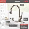 Single Handle Pull-Down Kitchen Faucet with Soap Dispenser