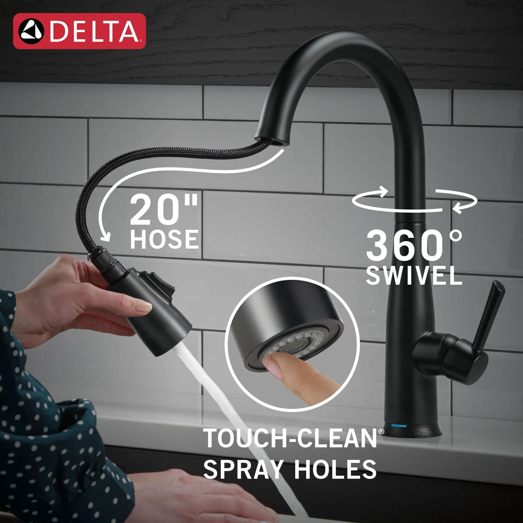 Touch<sub>2</sub>O&reg; Technology Kitchen Faucet with Touchless Technology