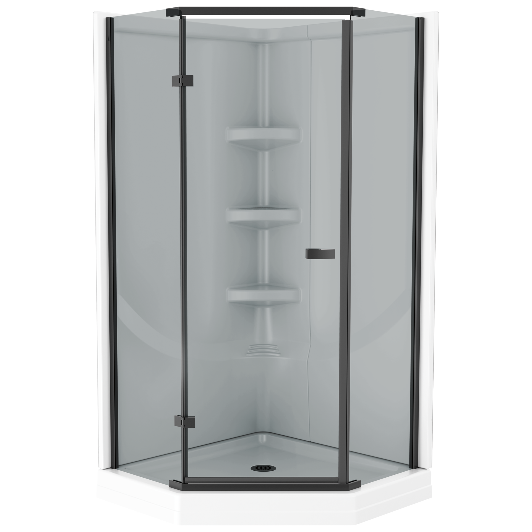 38x38 Corner Shower Bundle with Door - Classic Neo with Direct-to