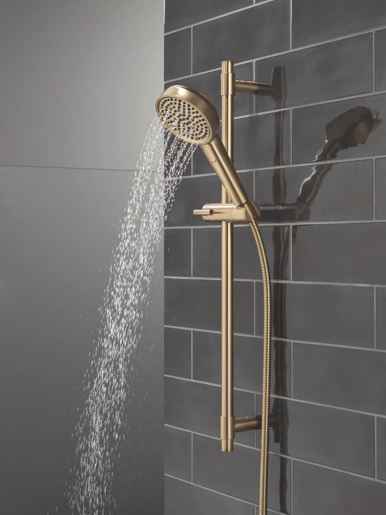 4-Setting Hand Shower with Slide Bar featuring FeatherRain&trade; Spray
