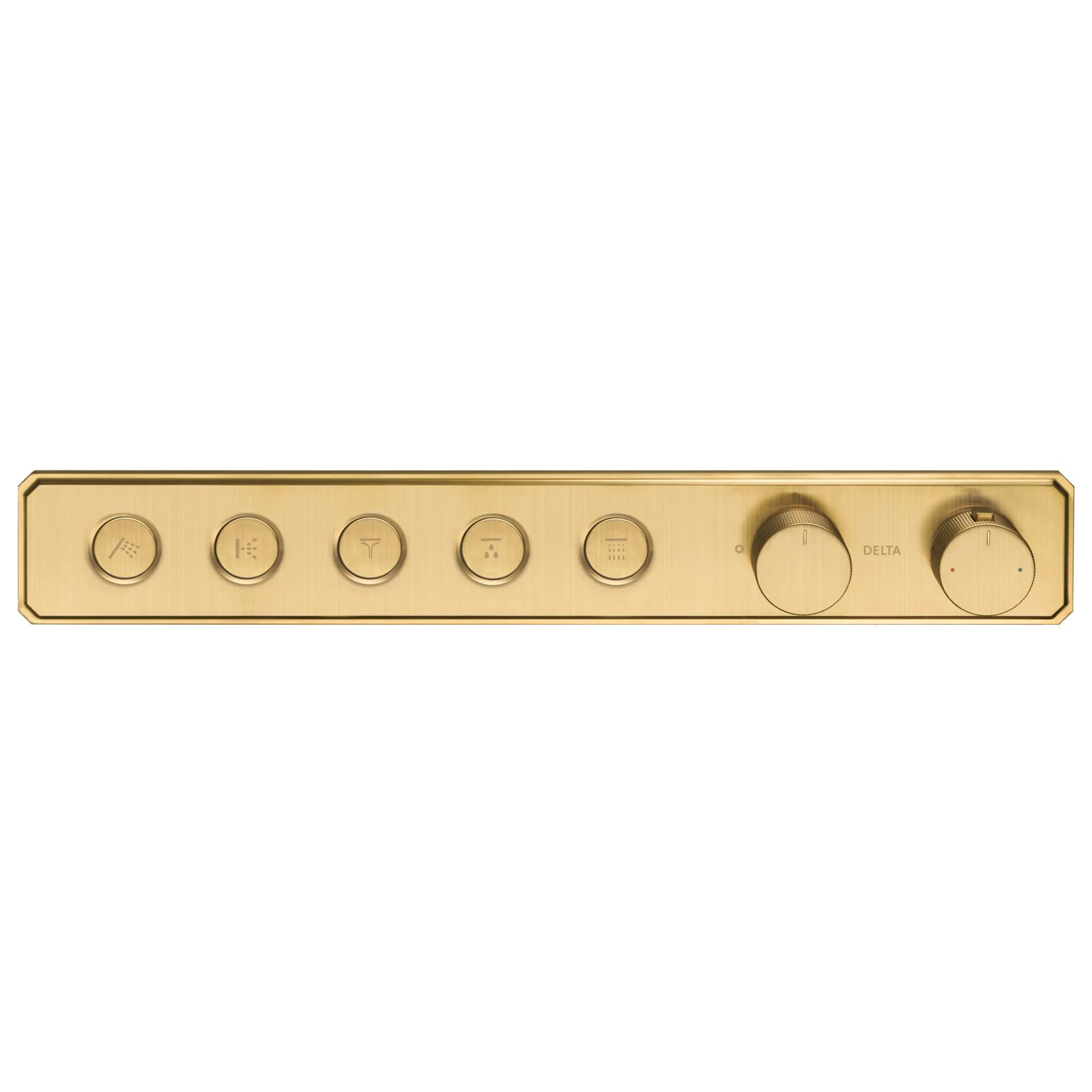 Traditional High Flow Push Button Thermostatic Trim - 5 Outlet