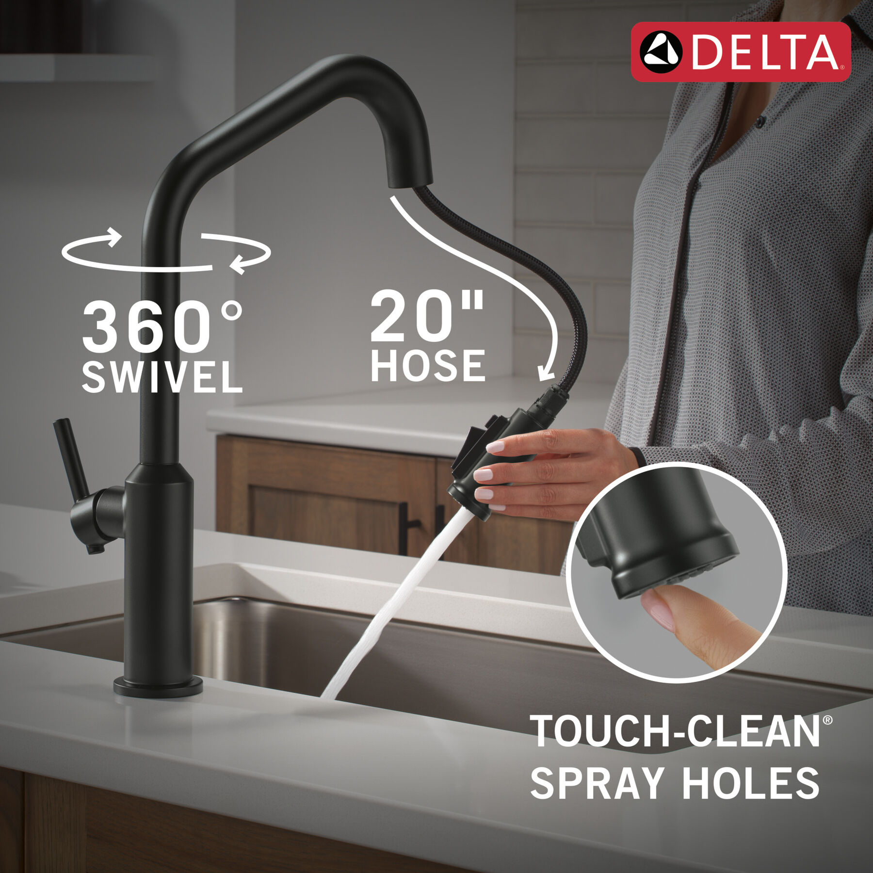 Single Handle Pull-Down Kitchen Faucet
