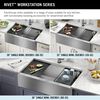 36&rdquo; Workstation Undermount&nbsp;Single Bowl&nbsp;16 Gauge Stainless Steel&nbsp;Farmhouse Apron Front Kitchen Sink&nbsp;with&nbsp;WorkFlow&trade; Ledge and Accessories
