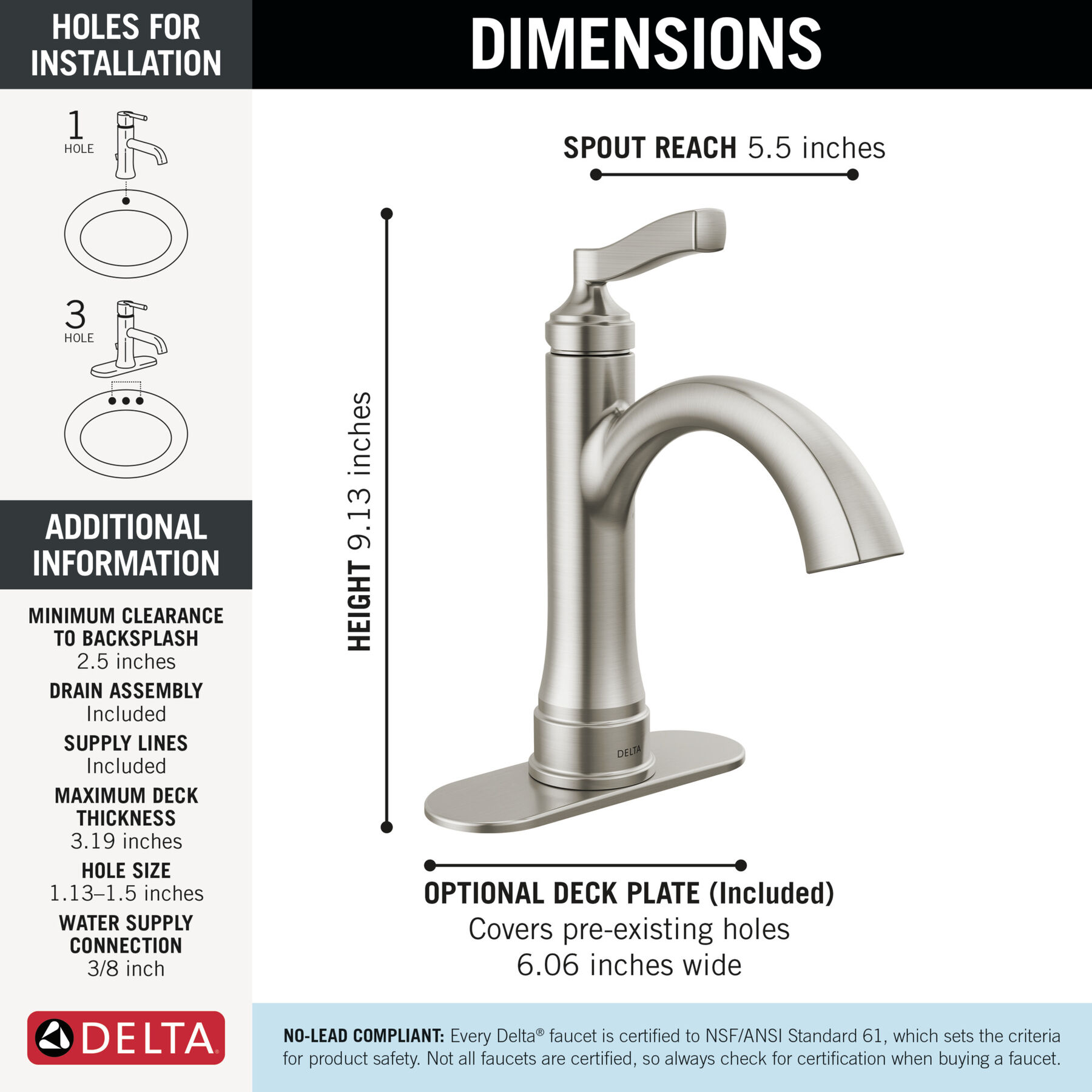 Single Handle Lavatory Faucet with 14 Series Shower Trim and Rough Bundle