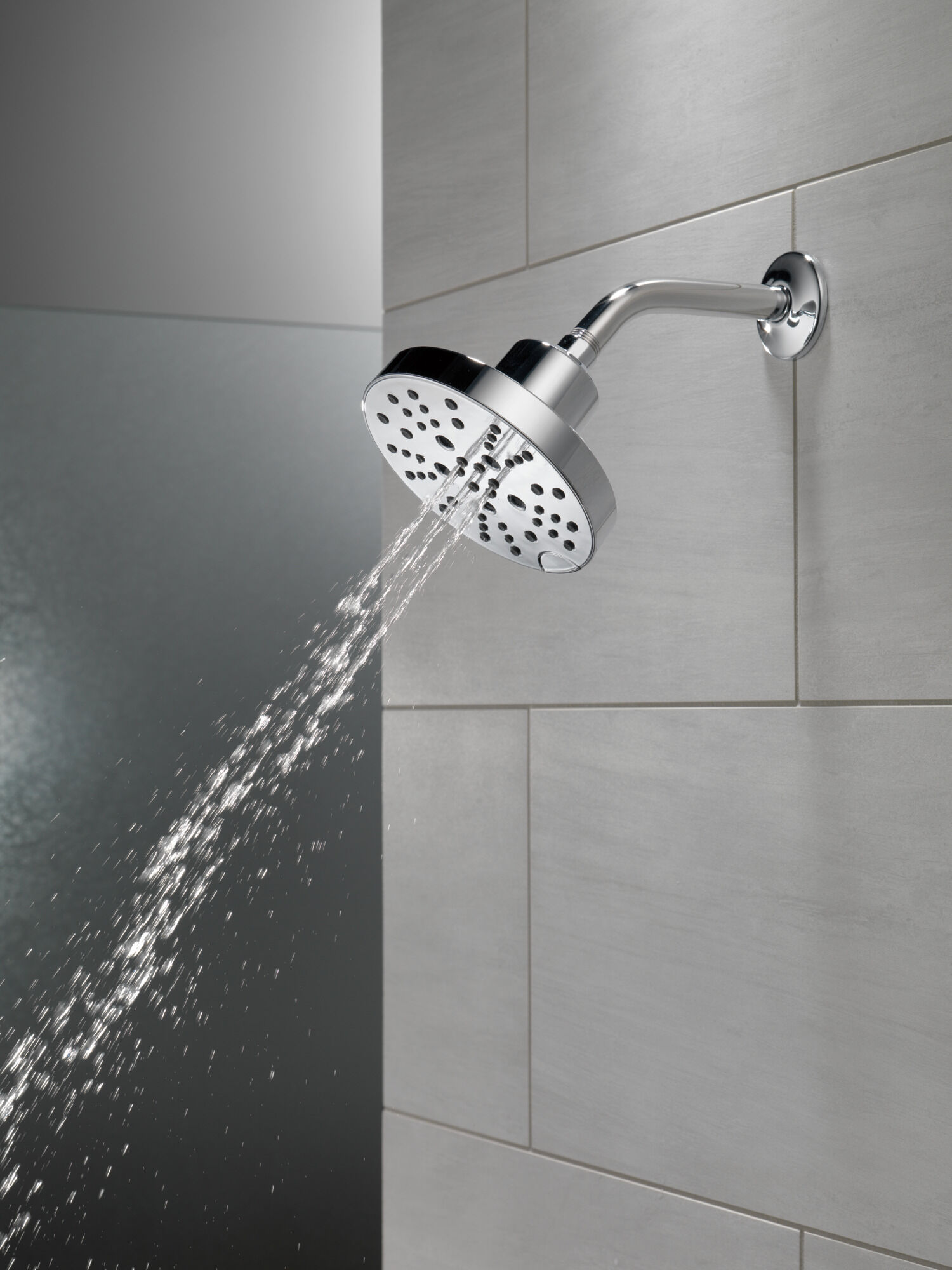 H2Okinetic® 5-Setting Contemporary Raincan Shower Head in Lumicoat