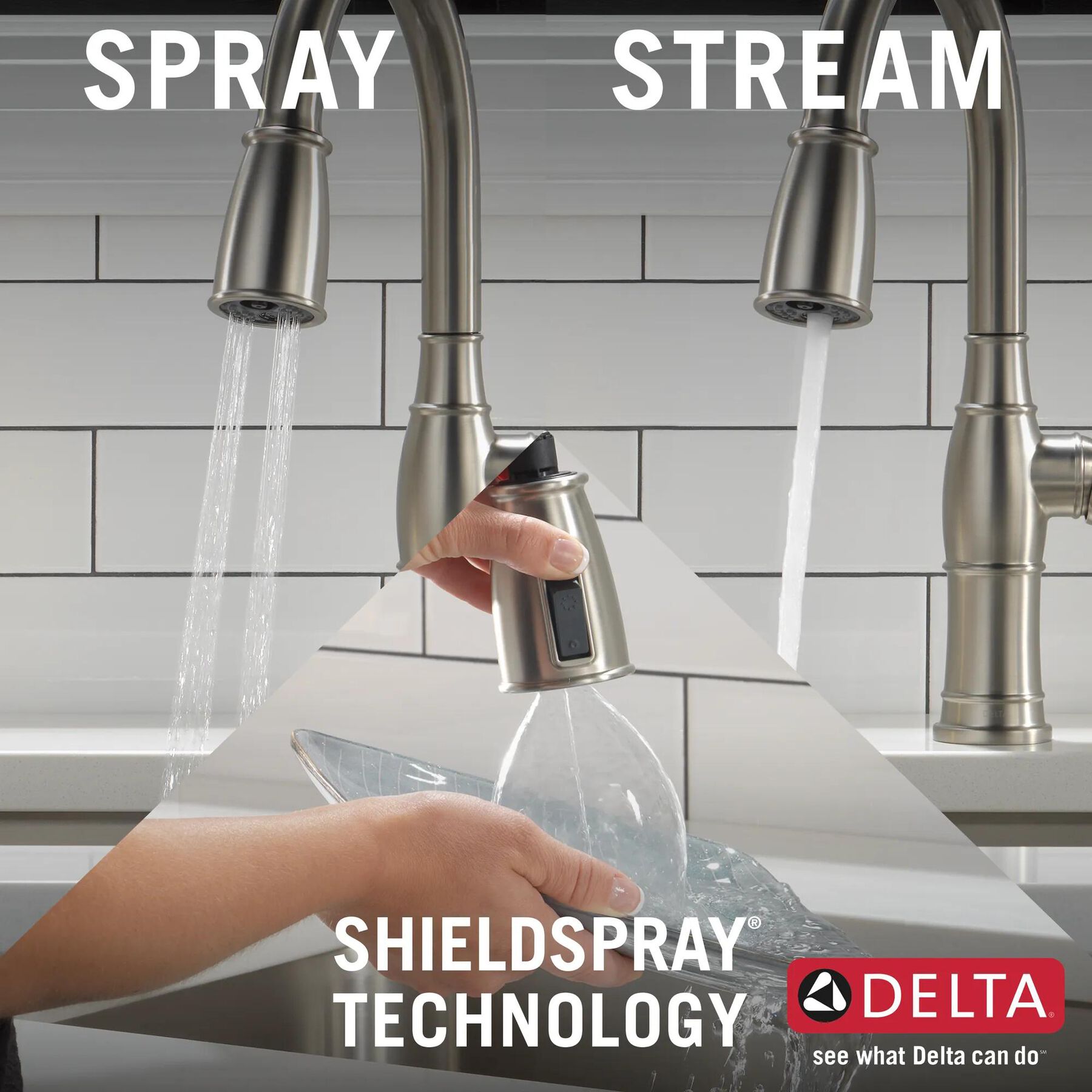 Single Handle Pull-Down Kitchen Faucet with Soap Dispenser and ShieldSpray&reg; Technology (Recertified)