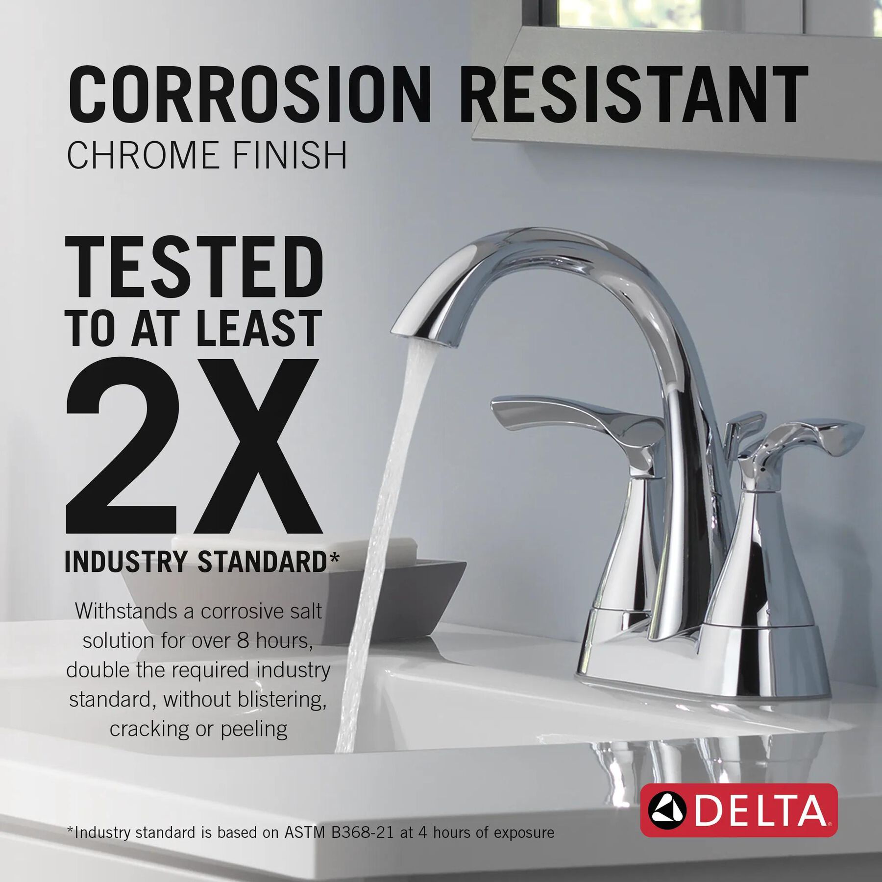 Two Handle Centerset Bathroom Faucet (Recertified)