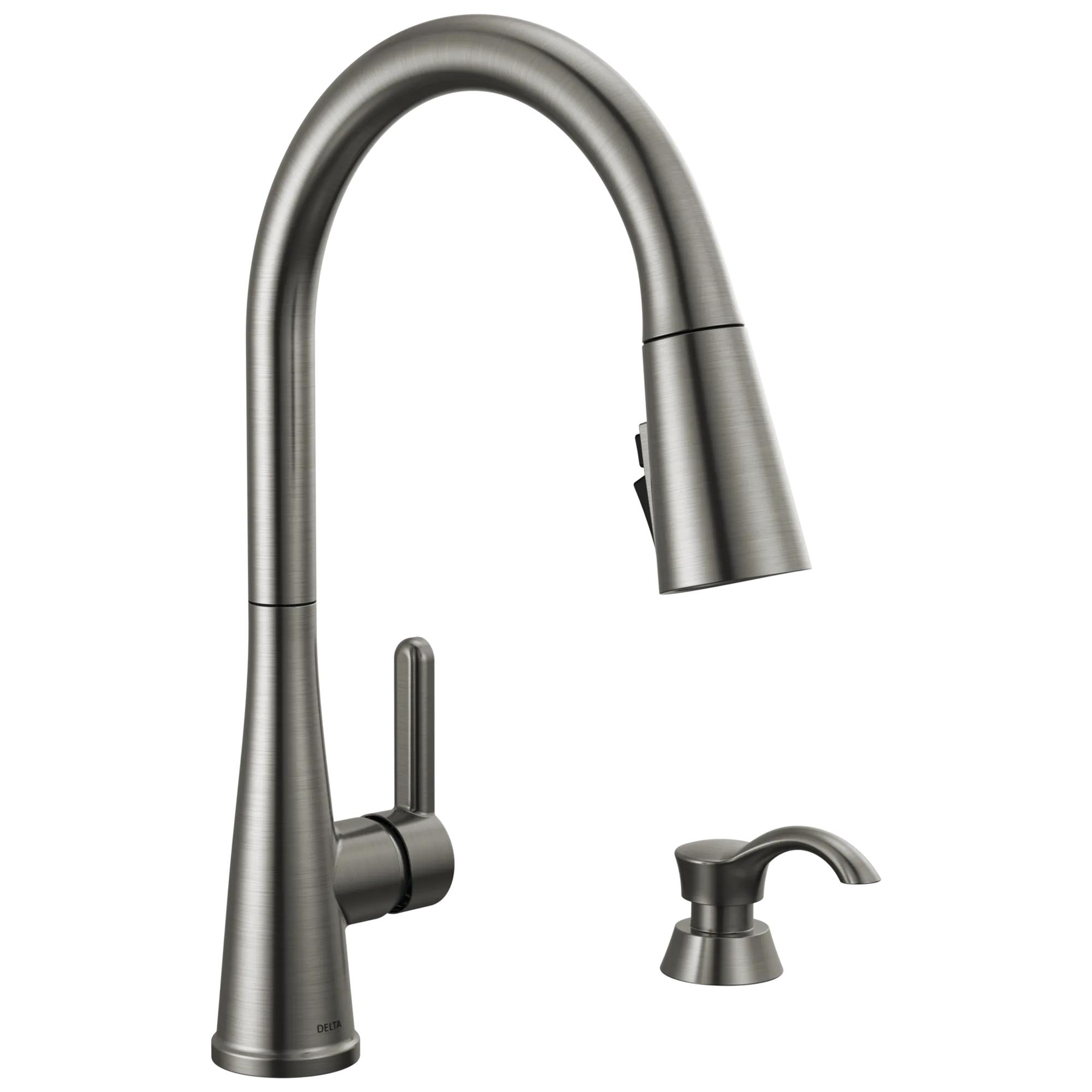 Single Handle Pull-Down Kitchen Faucet with Soap Dispenser and ShieldSpray&reg; Technology