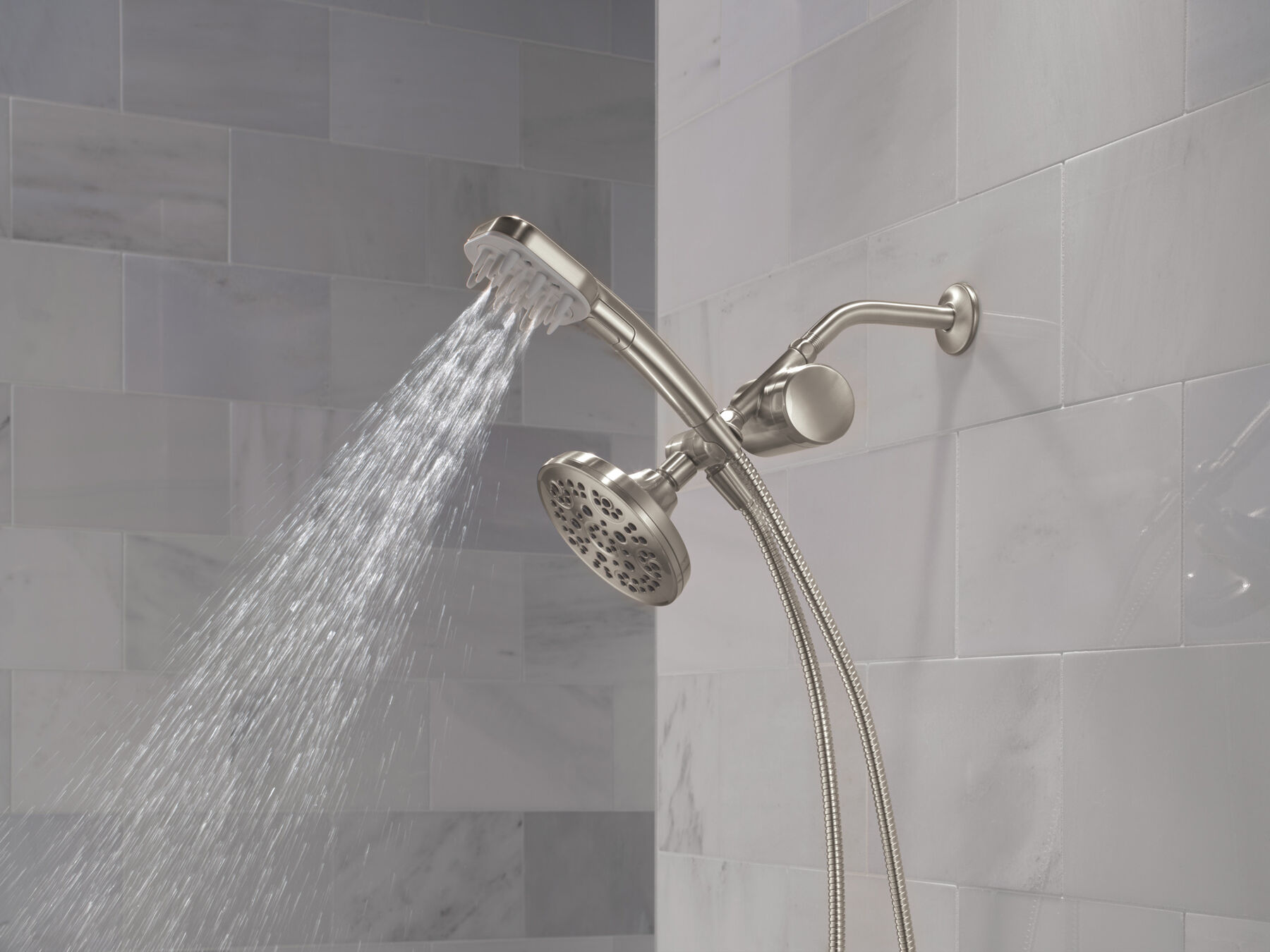 Detangling Hand Shower with 5- Setting Showerhead and Shower Filter Bundle