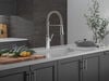 Single Handle Pull-Down Kitchen Faucet With Spring Spout
