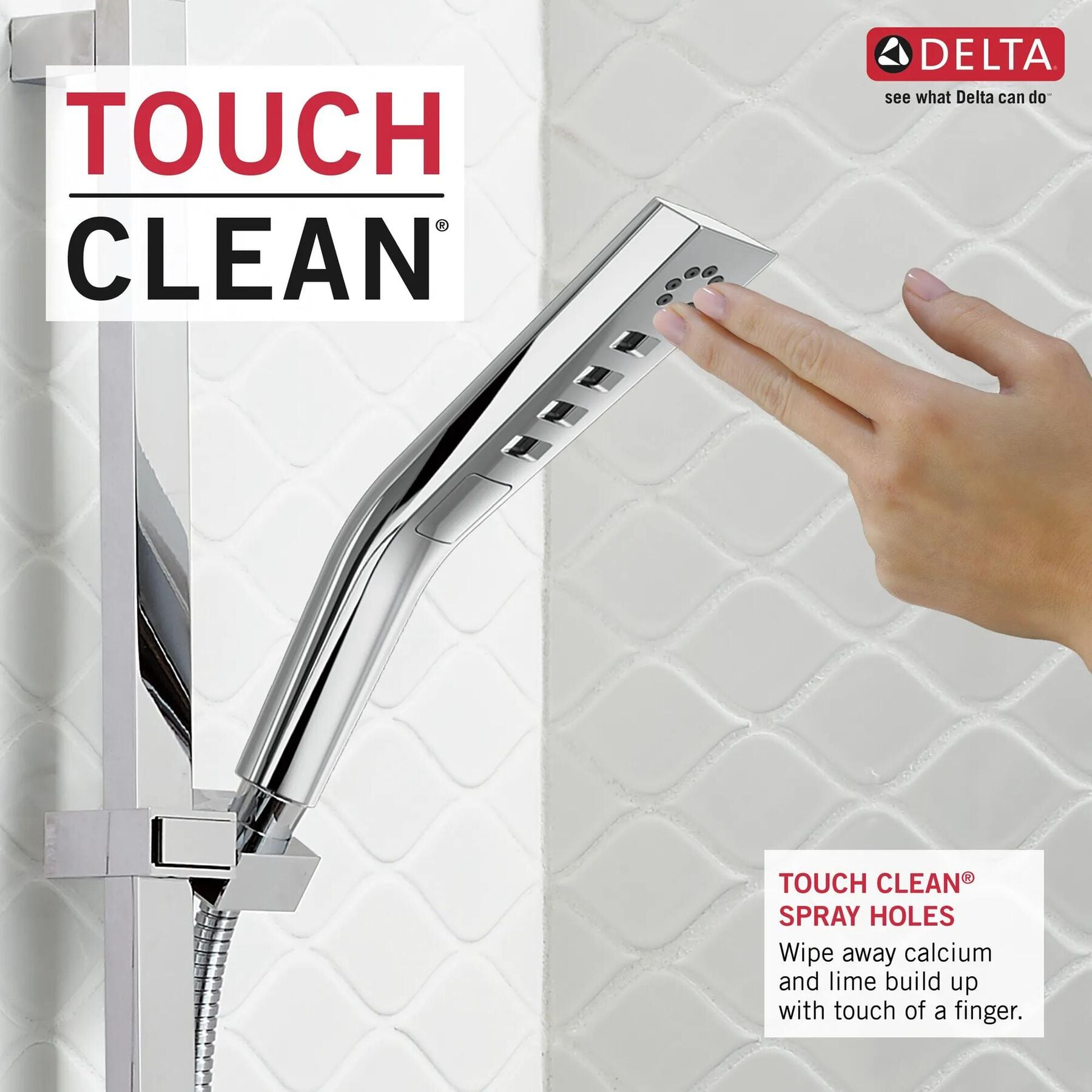 H<sub>2</sub>Okinetic&reg; 3-Setting Slide Bar Hand Shower
