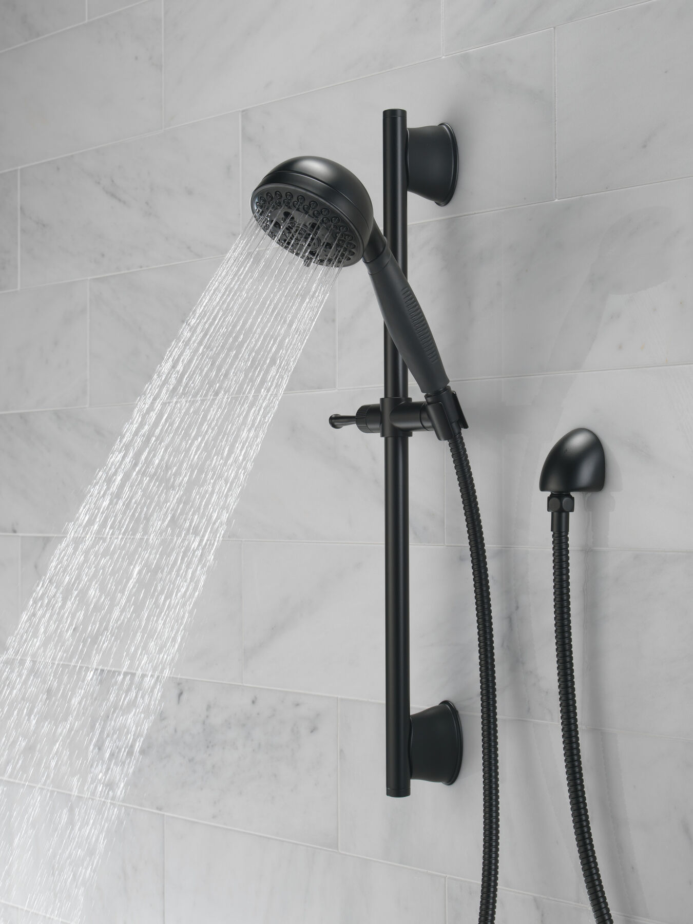 H<sub>2</sub>Okinetic&reg; 5-Setting Slide Bar Hand Shower