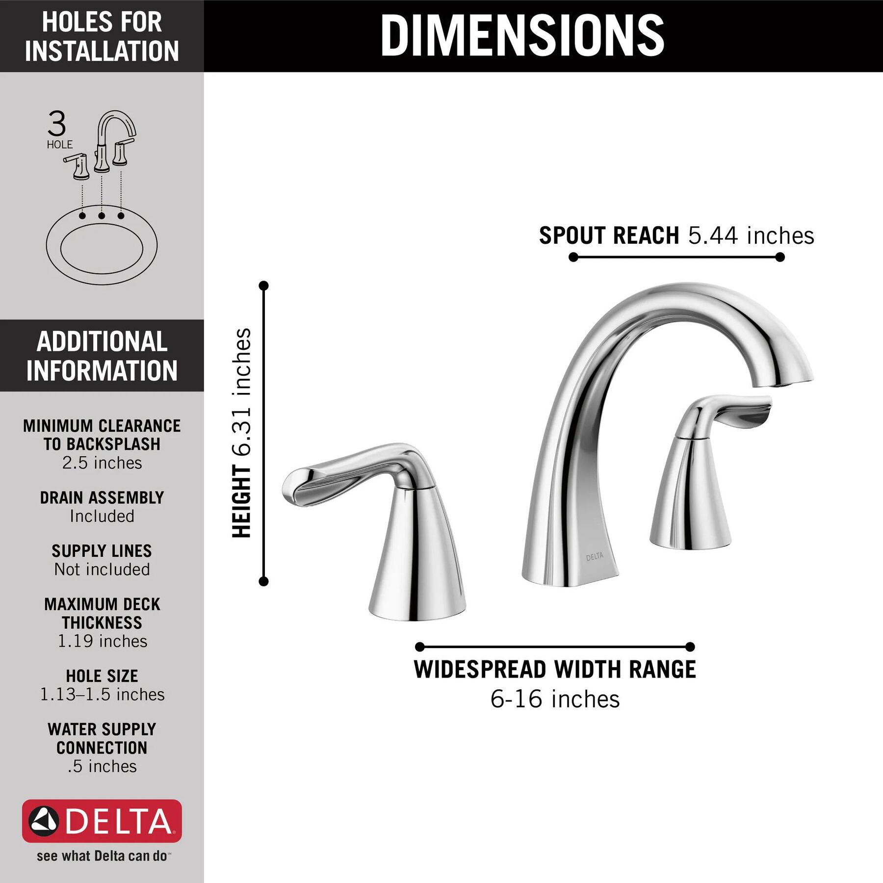 Widespread Bathroom Faucet (Recertified)