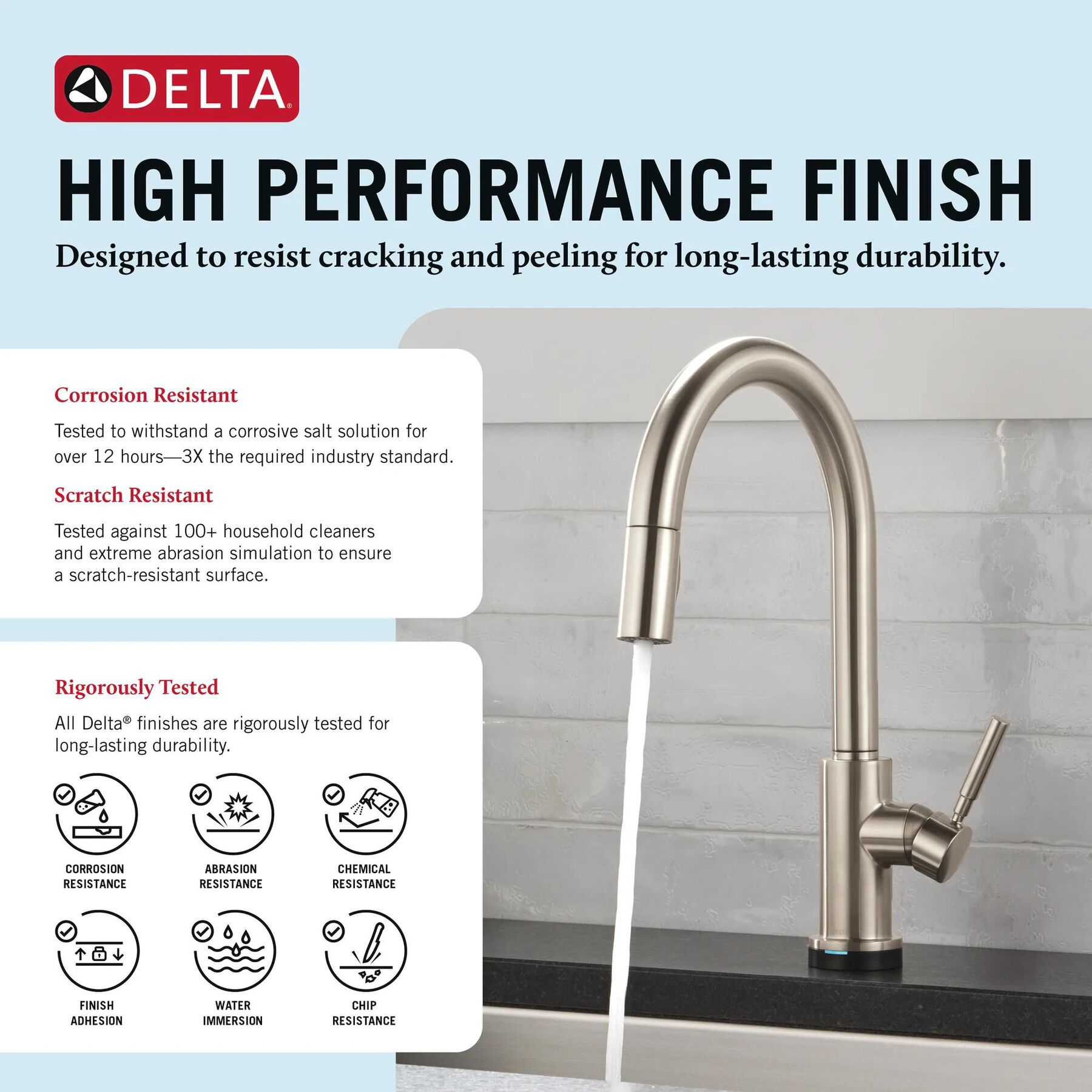 Single Handle Pull-Down Touch<sub>2</sub>O&reg; Technology Kitchen Faucet with Touchless Technology