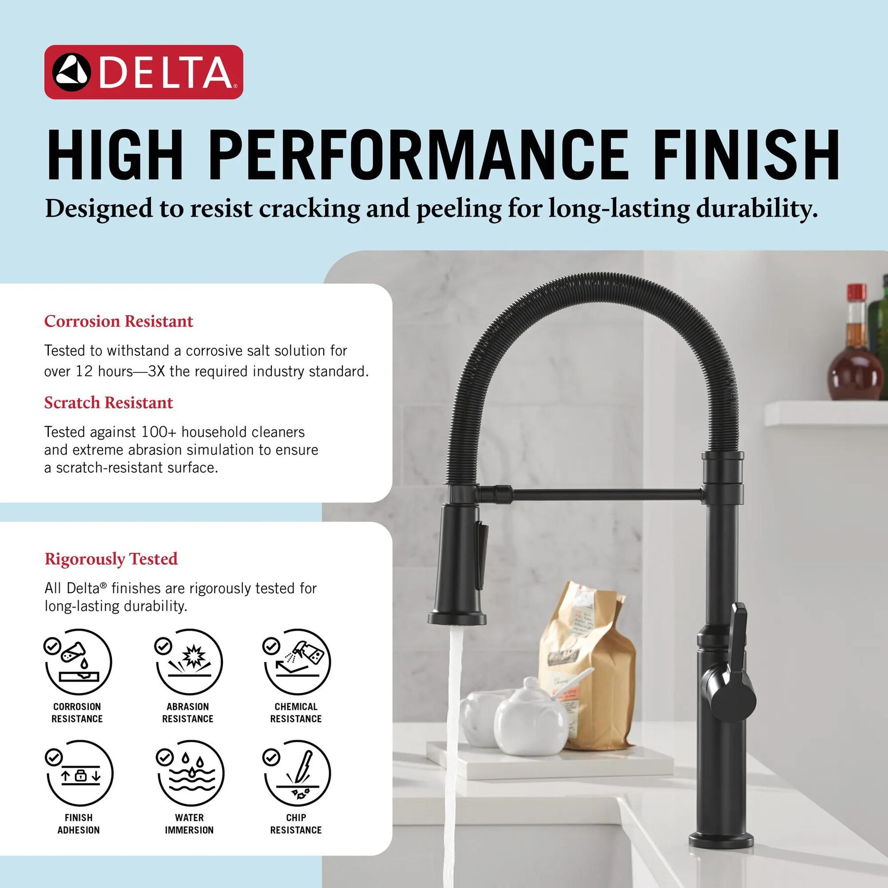 Single Handle Pull-Down Spring Kitchen Faucet