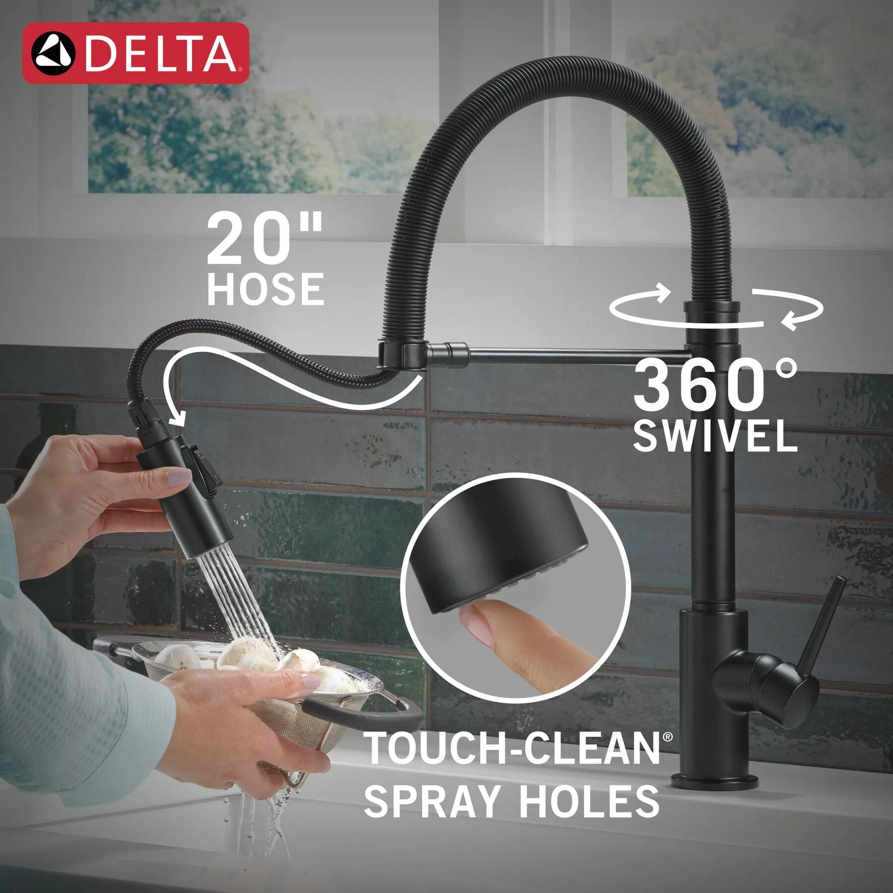 Single-Handle Pull-Down Spring Kitchen Faucet