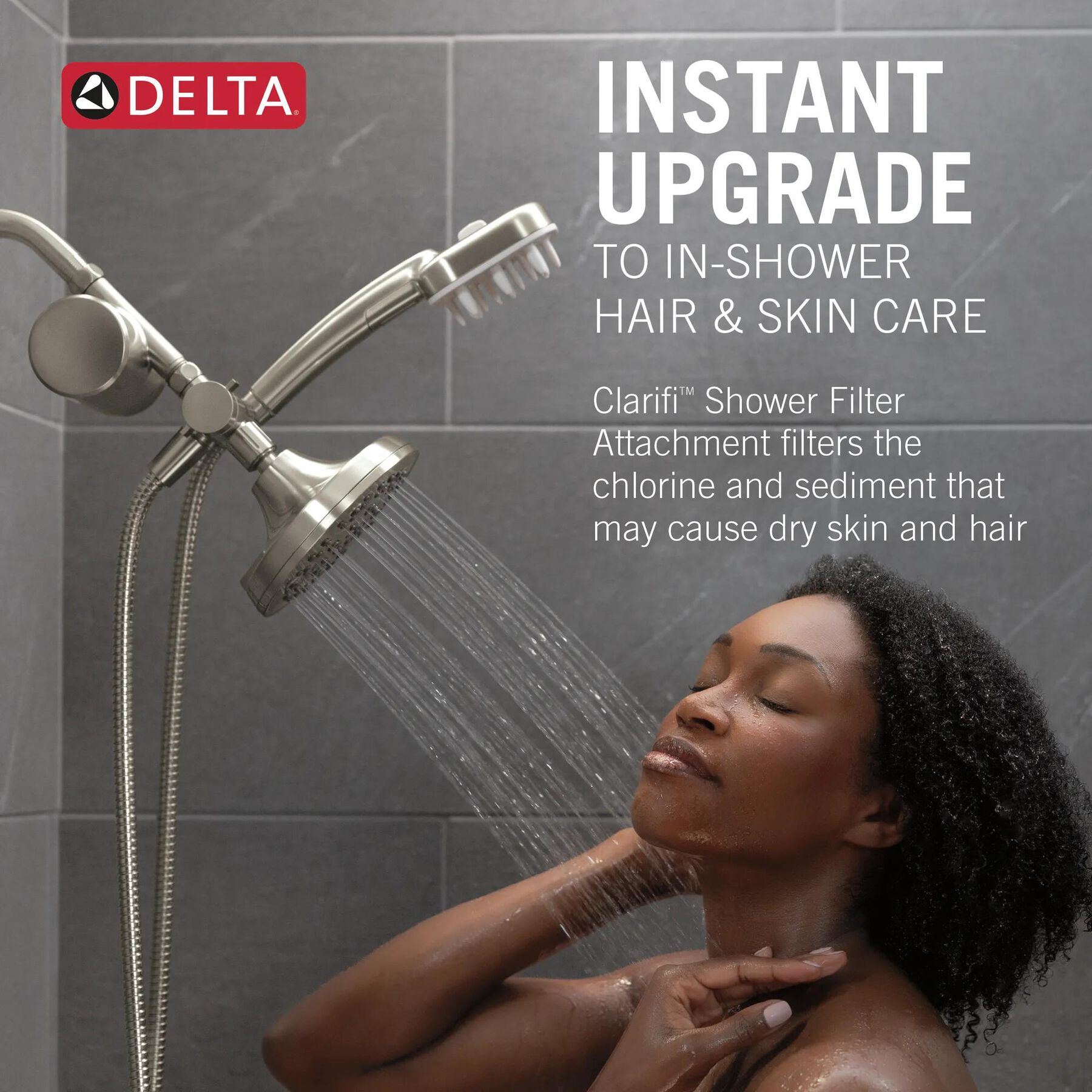Detangling Hand Shower with 5- Setting Showerhead and Shower Filter Bundle