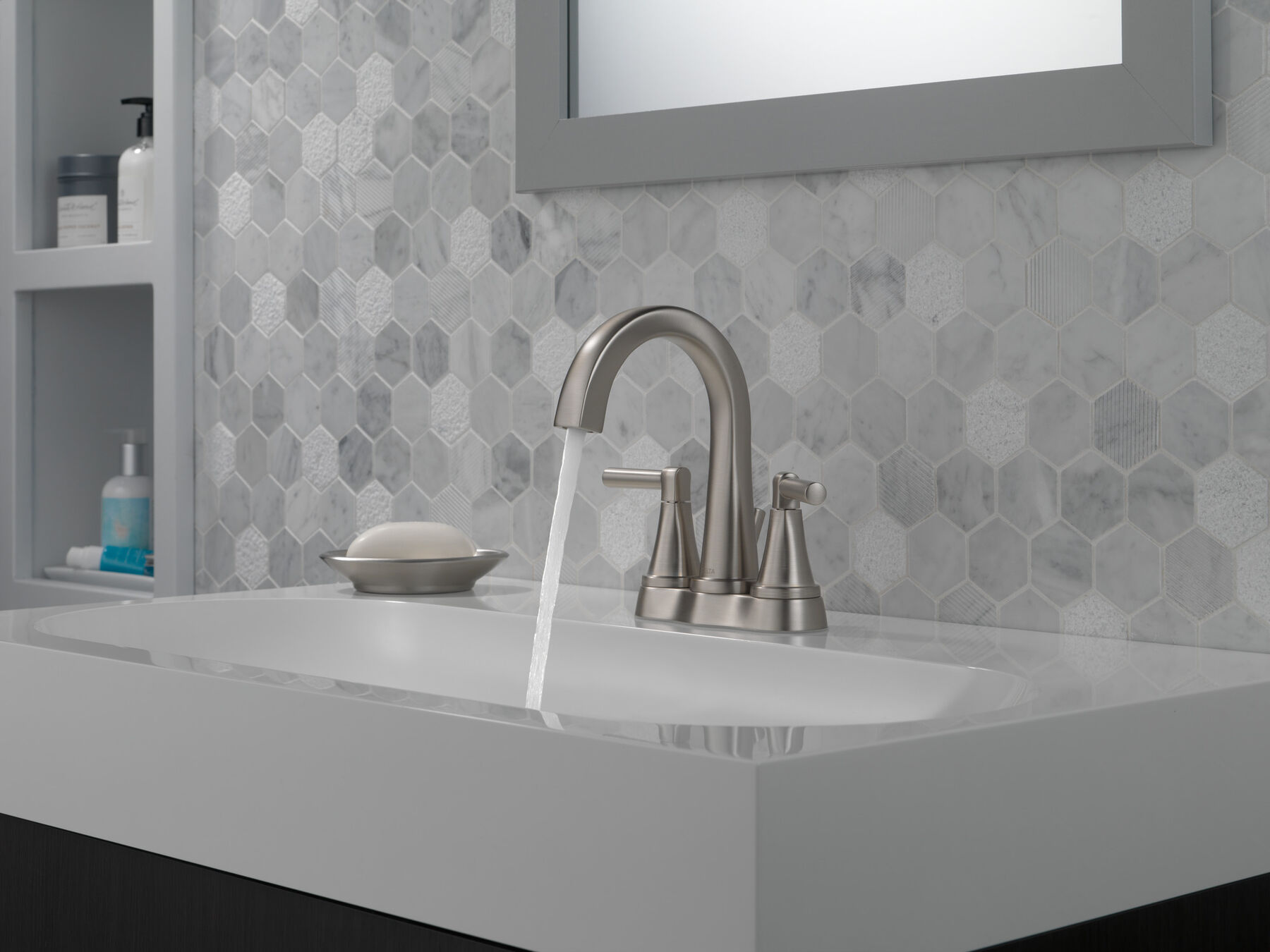 Two Handle Centerset Bathroom Faucet
