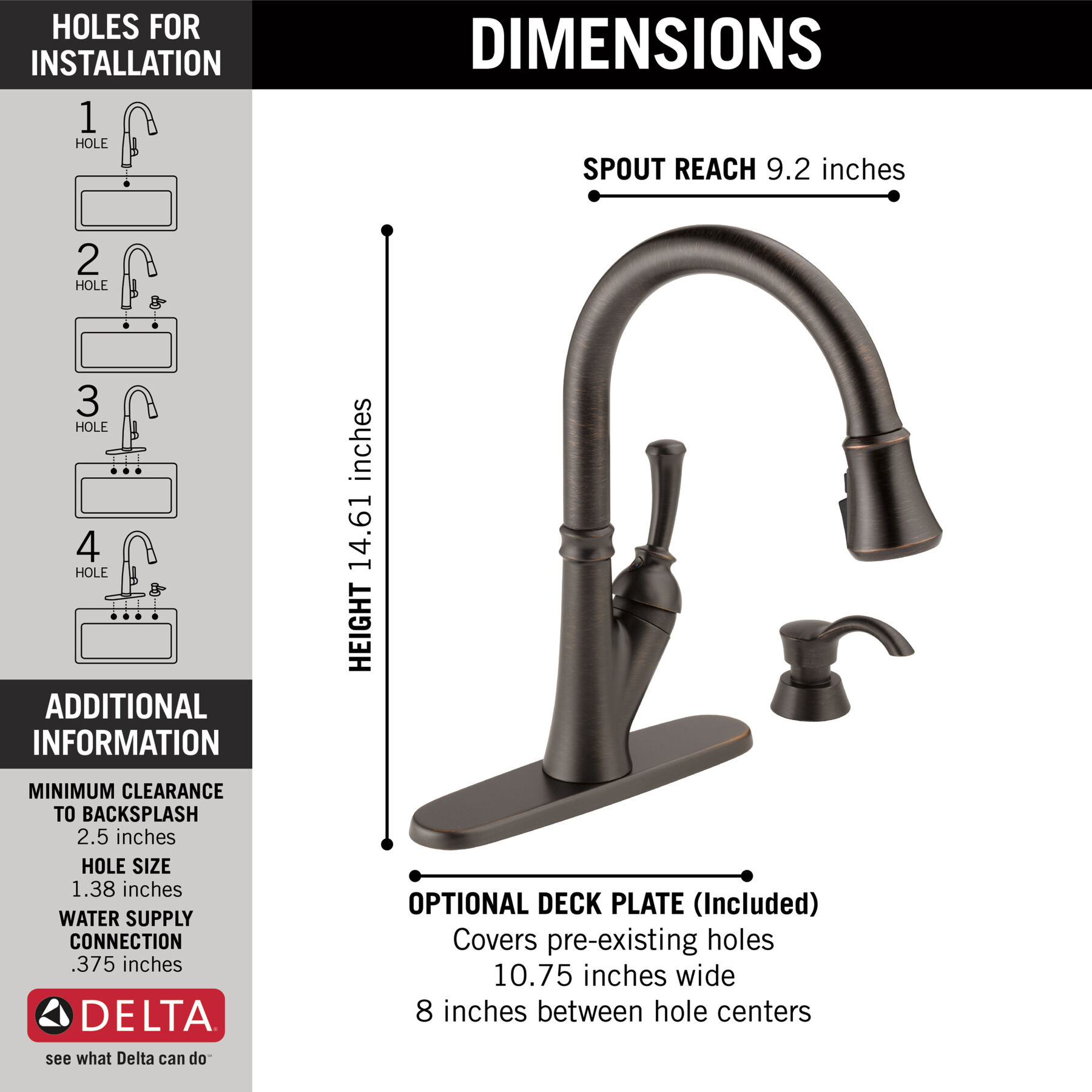 Single Handle Pull-Down Kitchen Faucet with Soap Dispenser and ShieldSpray&reg; Technology (Recertified)