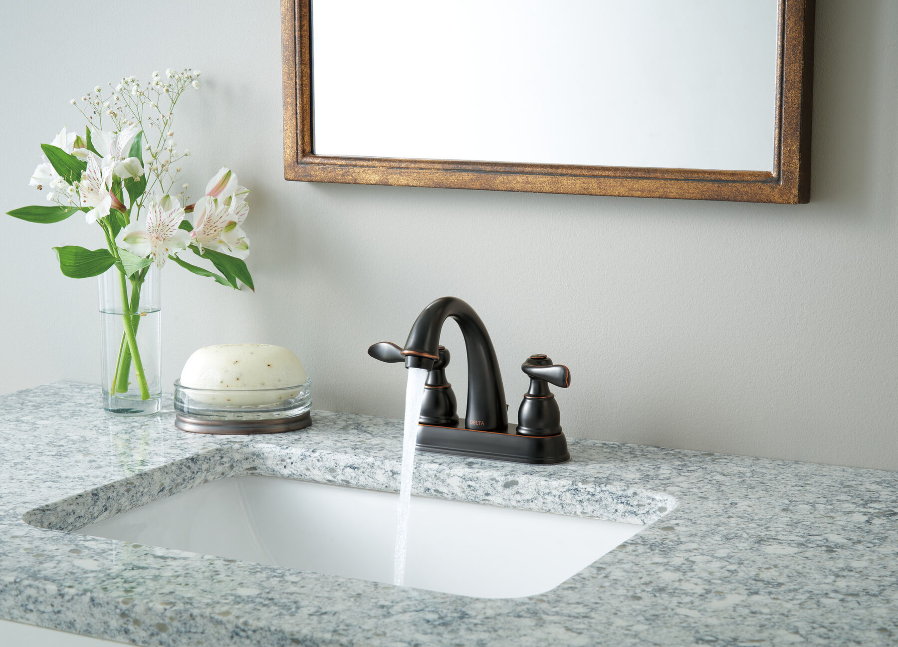 Two Handle Centerset Bathroom Faucet
