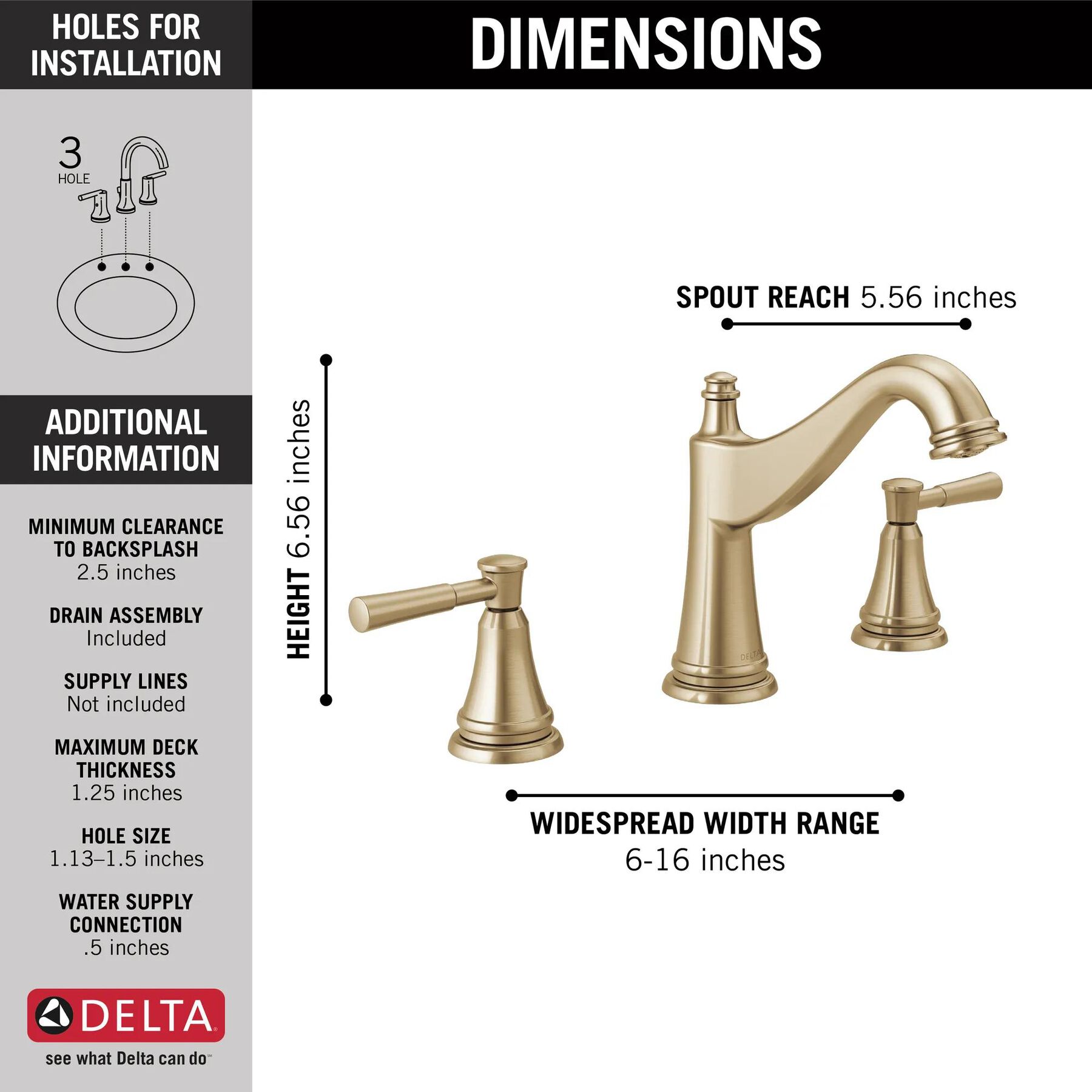 Two Handle Widespread Bathroom Faucet