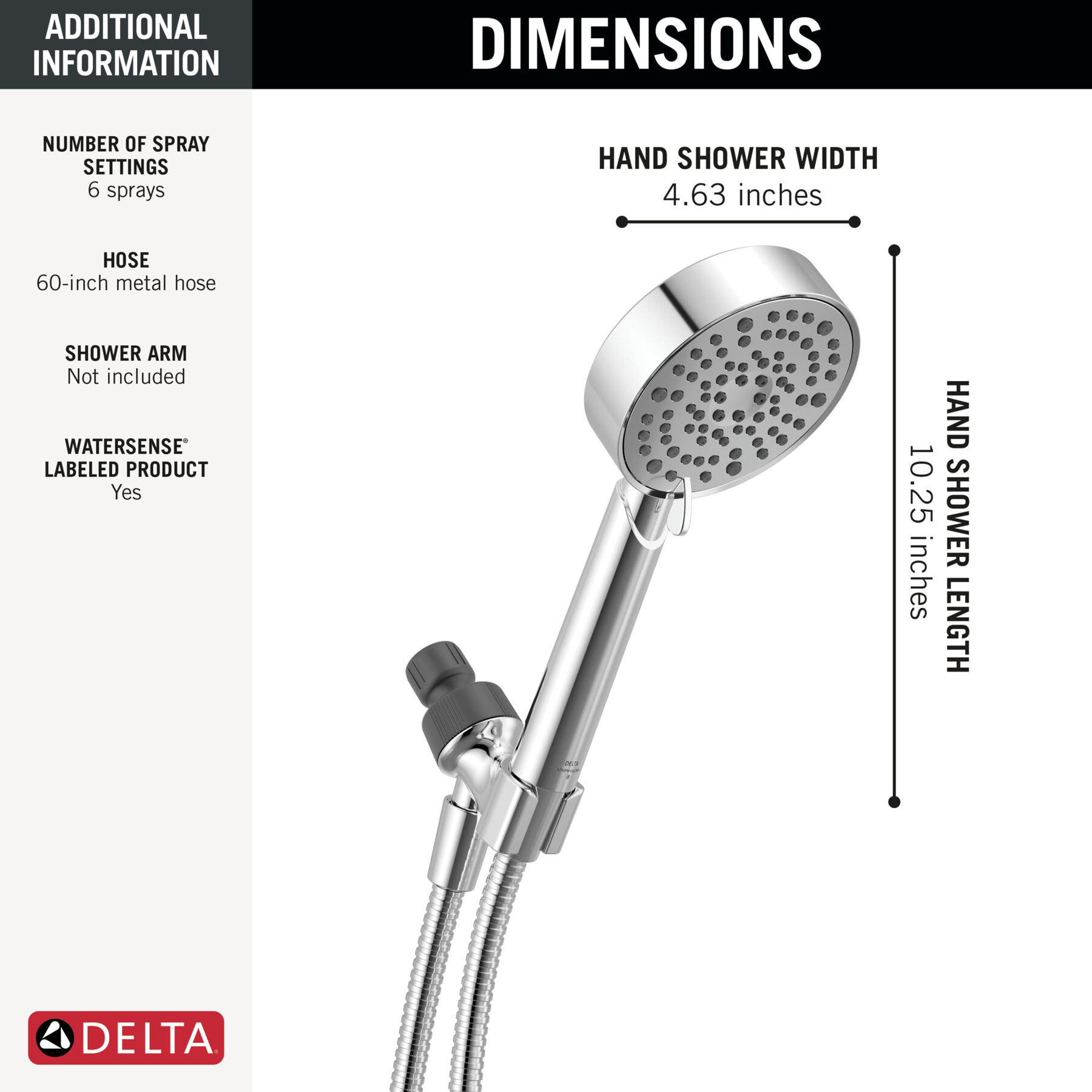 6-Setting Hand Shower