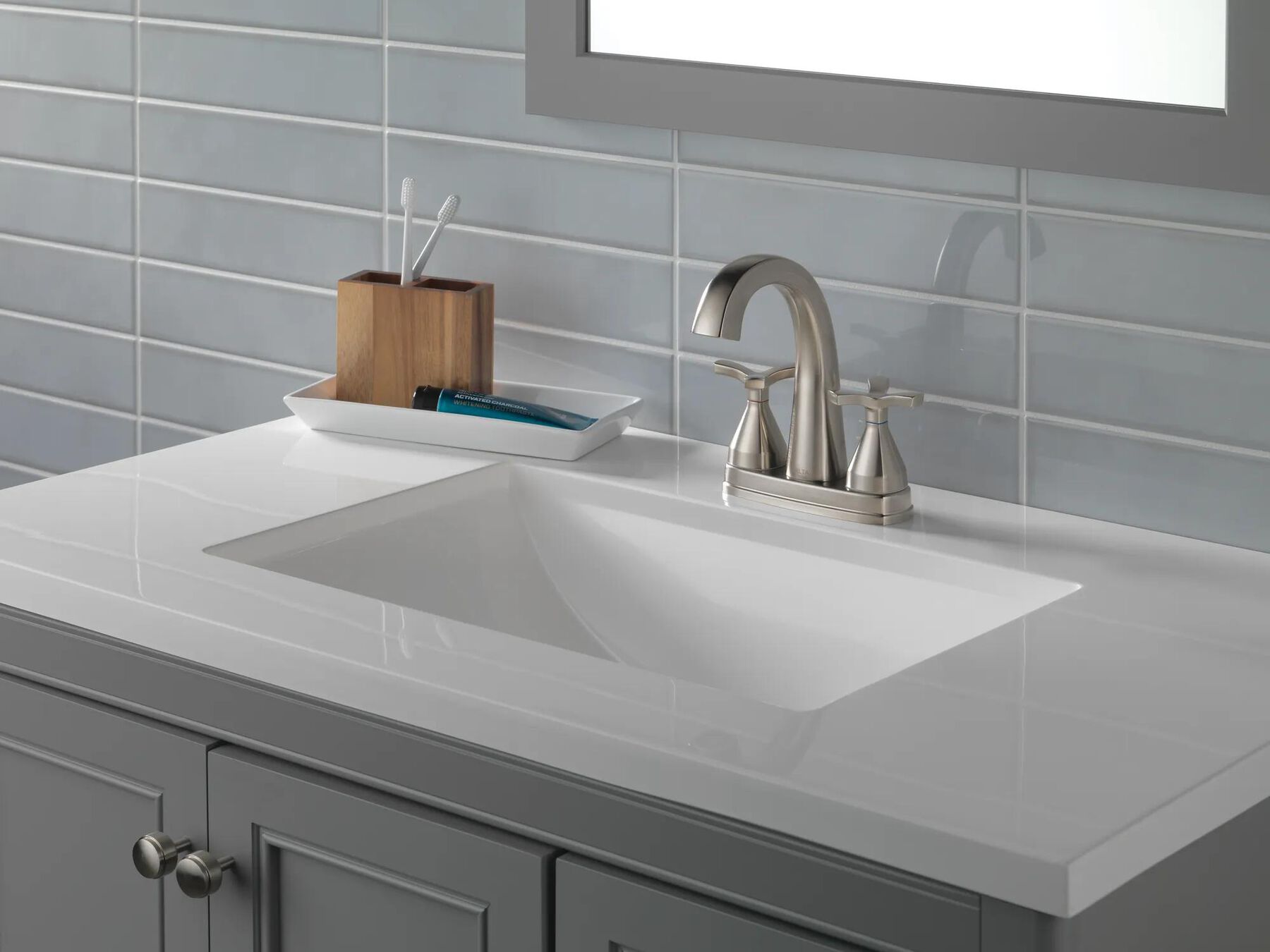 Two Handle Centerset Bathroom Faucet