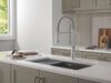 Single Handle Pull-Down Kitchen Faucet With Spring Spout