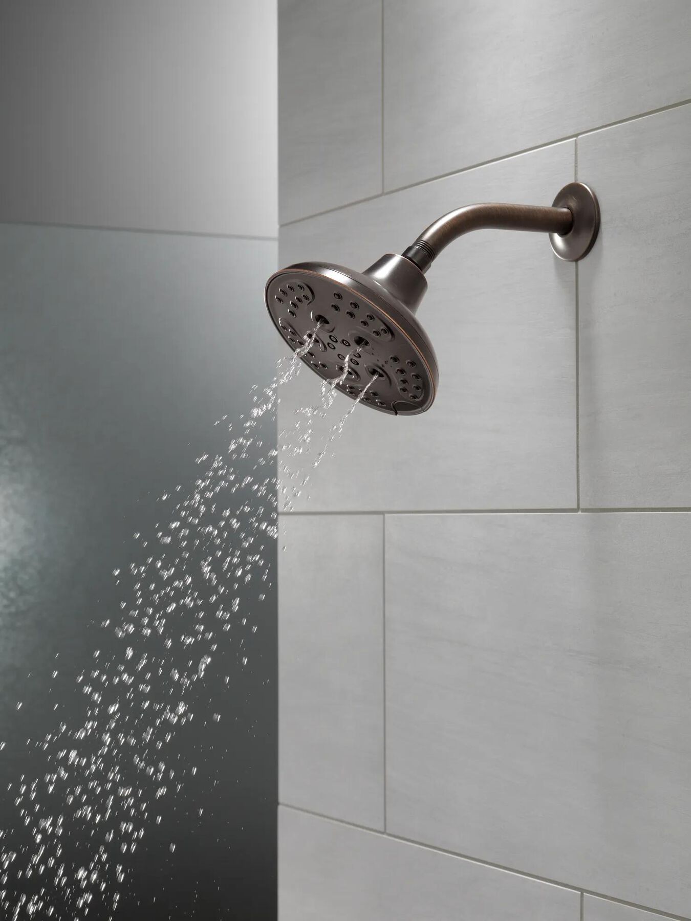 H<sub>2</sub>Okinetic&reg; 5-Setting Transitional Raincan Shower Head