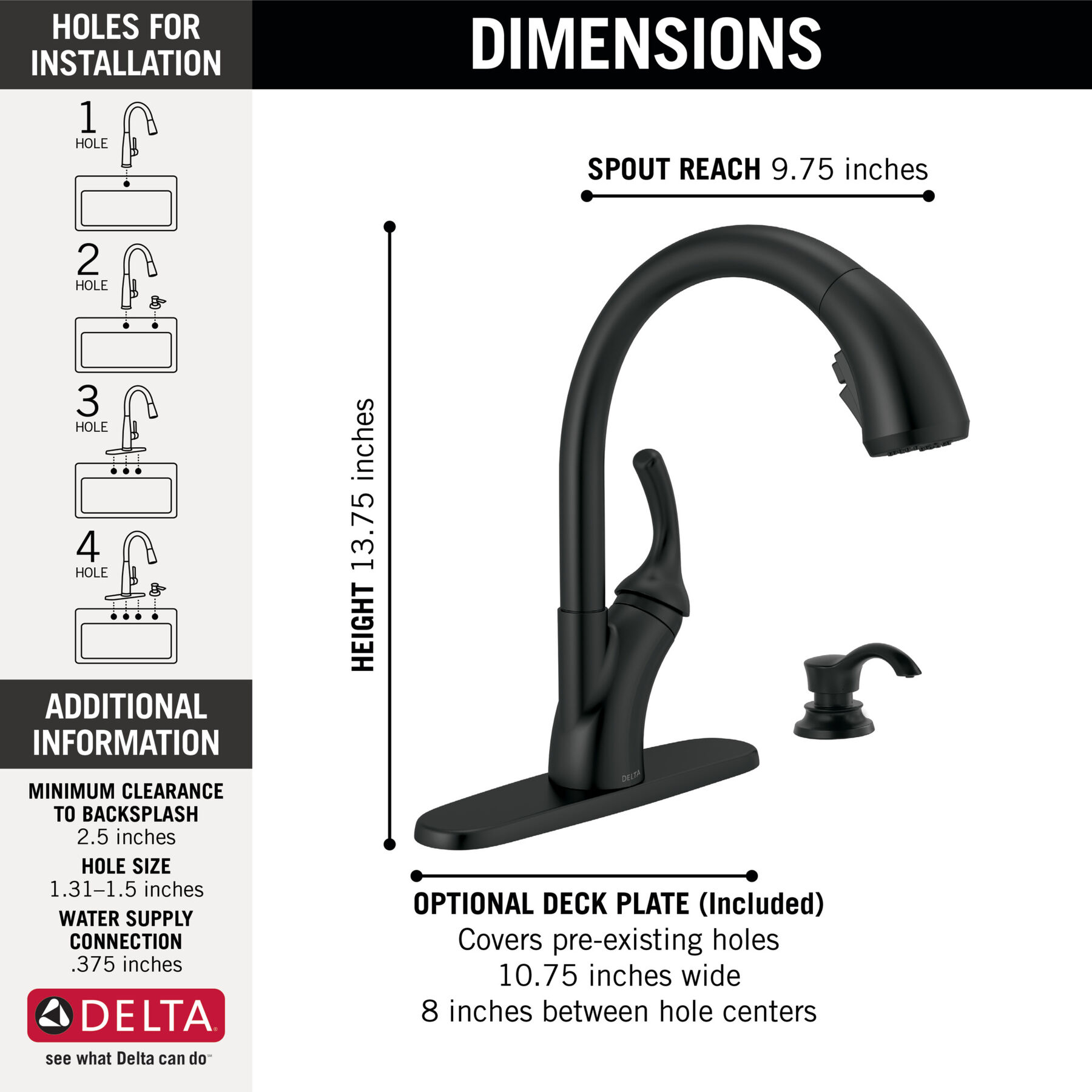 Single Handle Pull-Out Kitchen Faucet with Soap Dispenser and ShieldSpray &reg; Technology