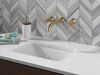 Two Handle Wall Mount Bathroom Faucet