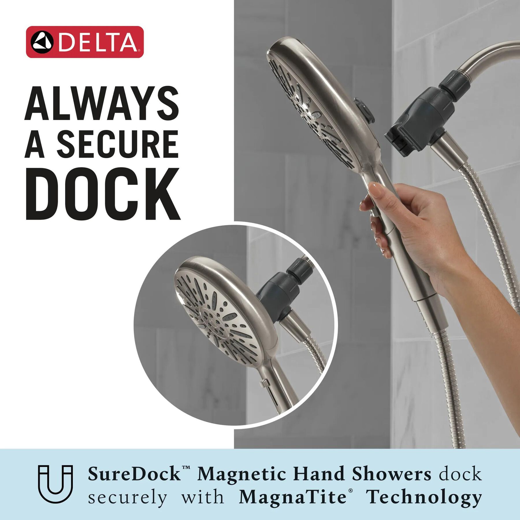 6-Setting SureDock&reg; Magnetic Handshower - 1.75 GPM