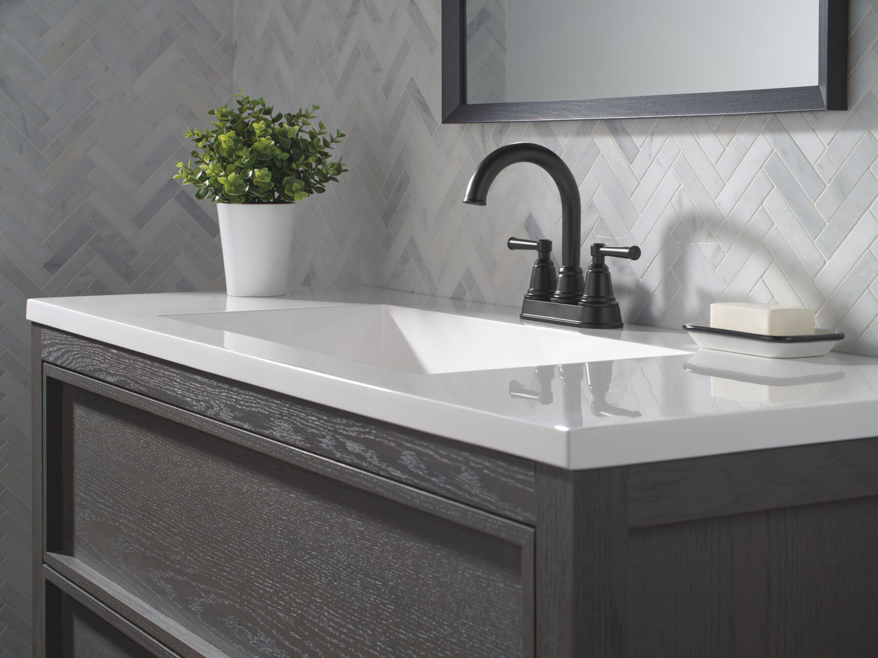 Two Handle Centerset Bathroom Faucet