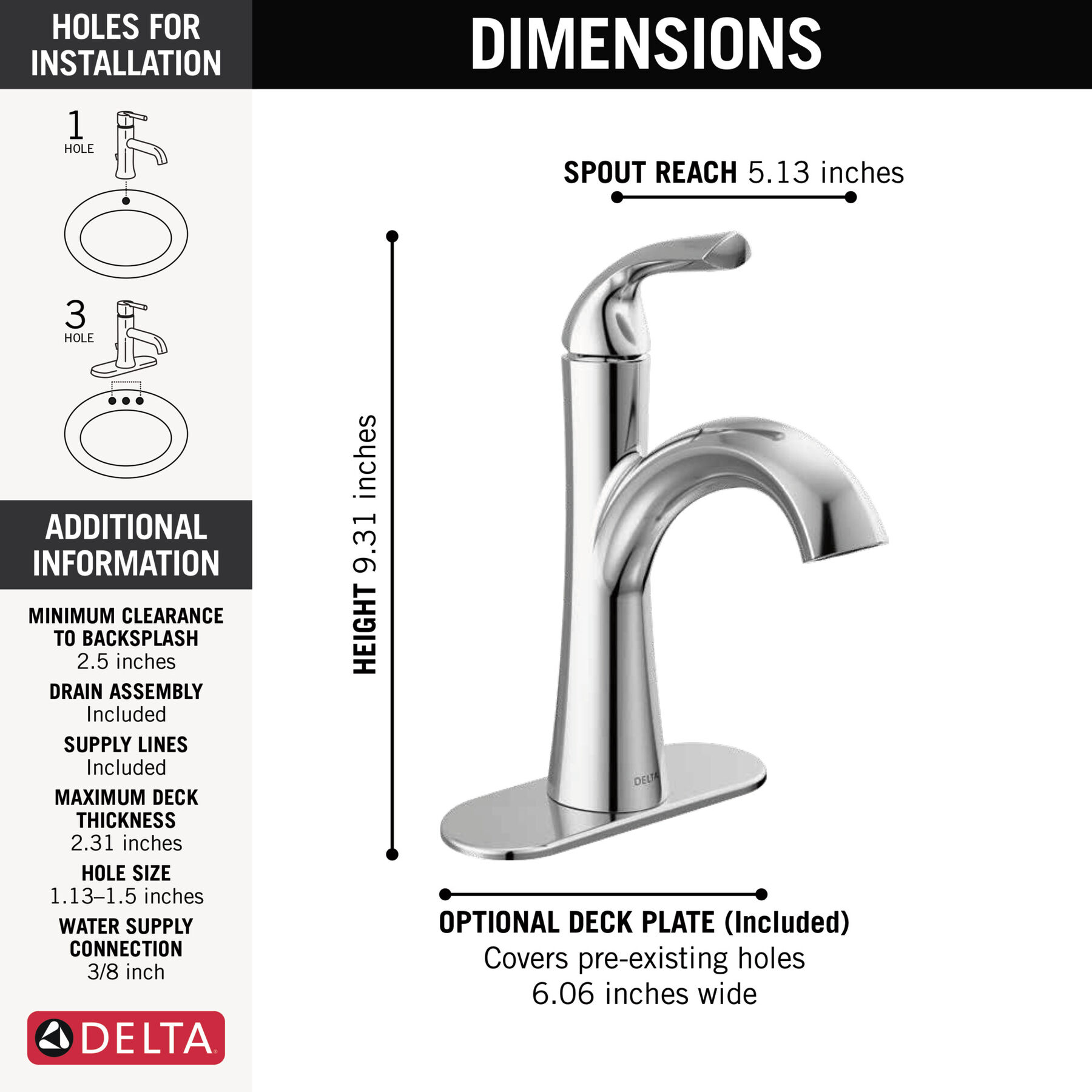 Single Handle Bathroom Faucet