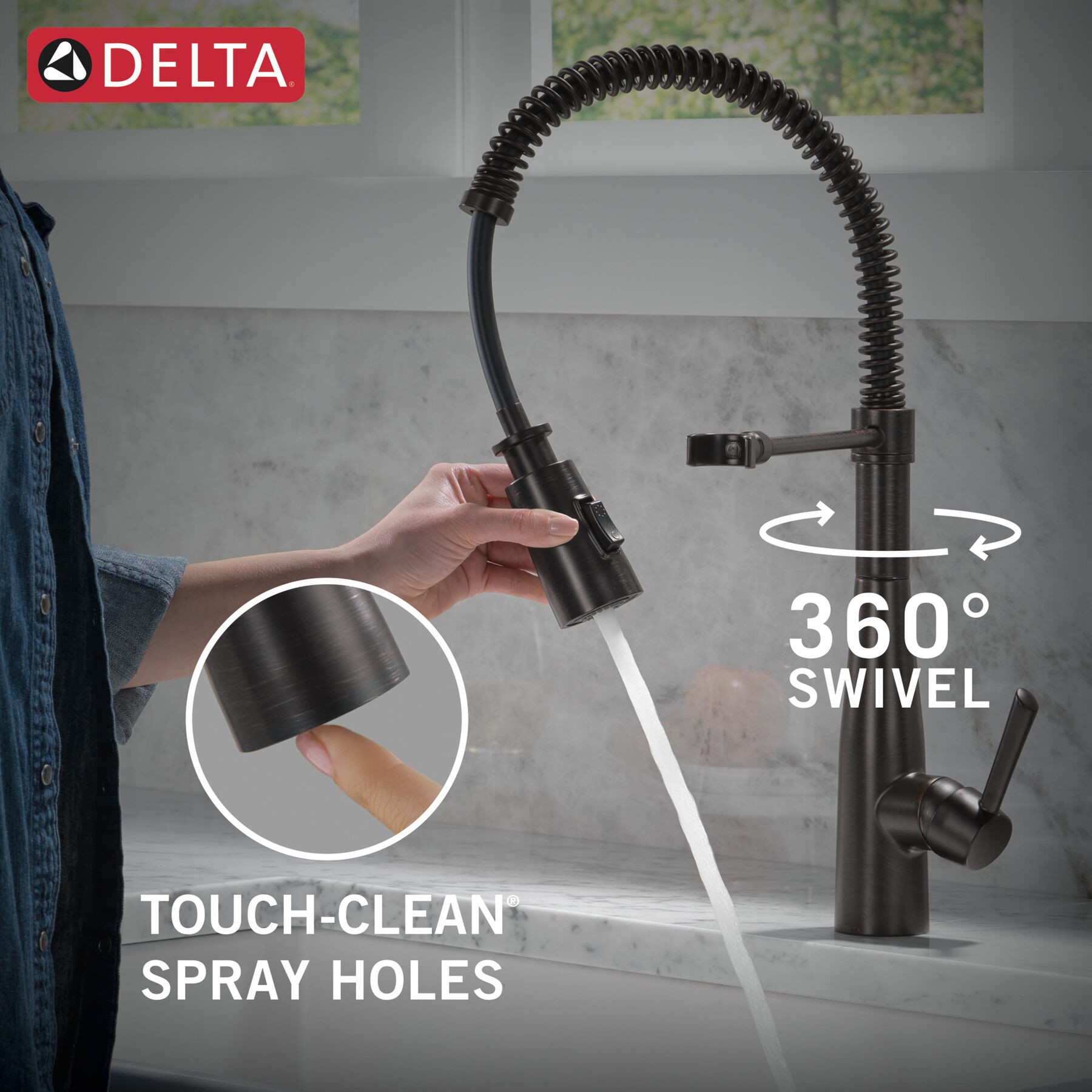 Spring Kitchen Single Handle with Soap Dispenser Bundle