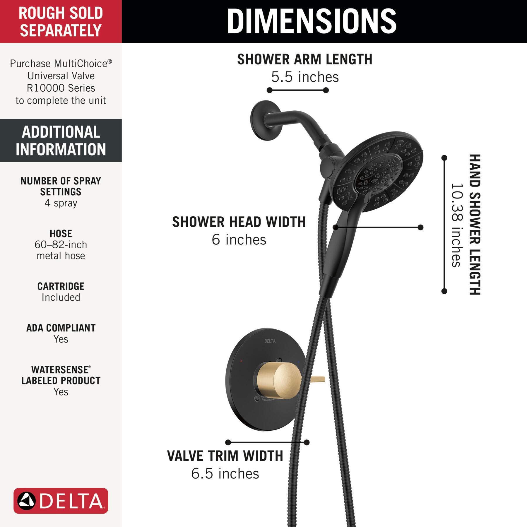 Monitor&reg; 14 Series Shower Only Trim Only with In2ition&reg; Hand Shower