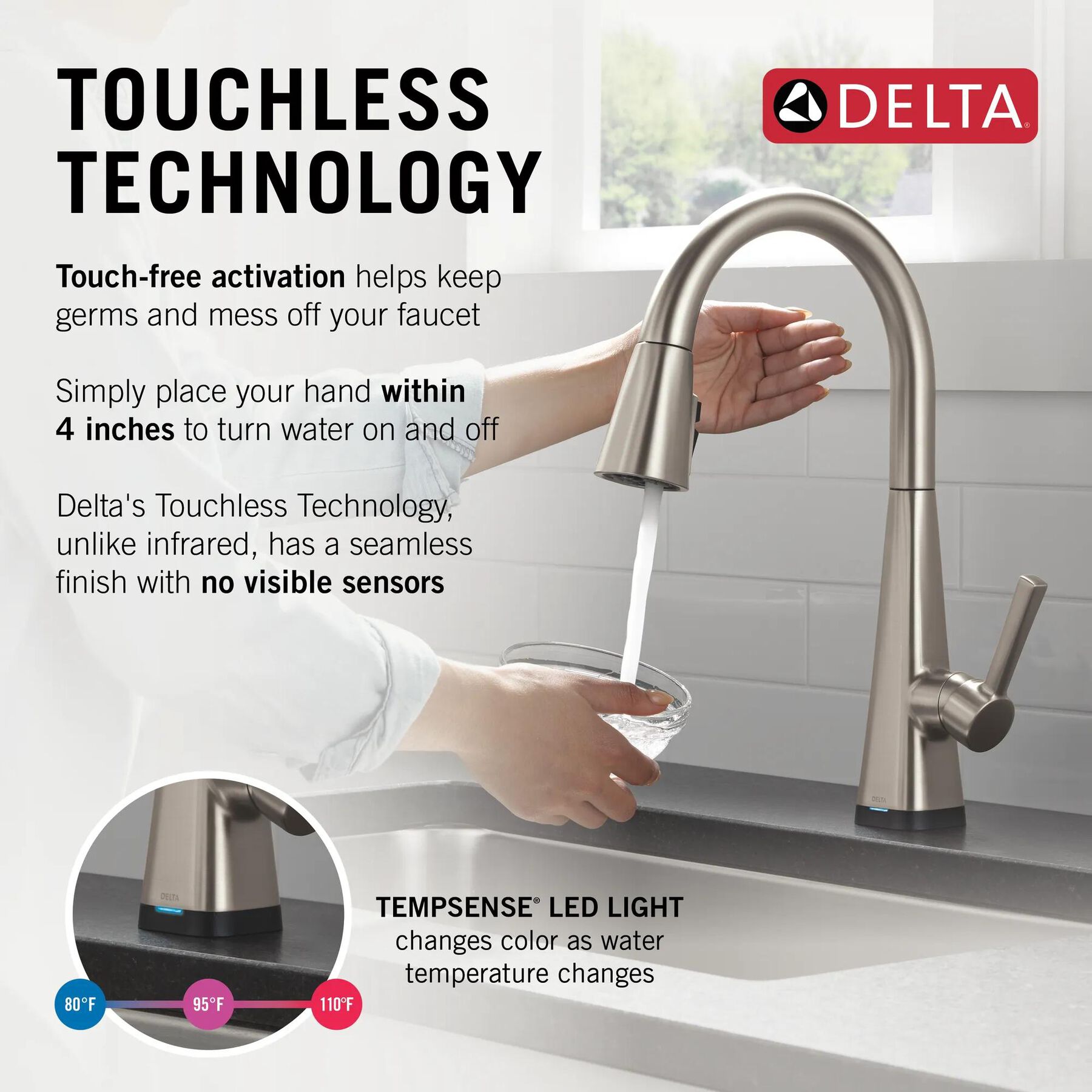 Single-Handle Pull-Down Kitchen Faucet with Touch<sub>2</sub>O&reg; Technology (Recertified)