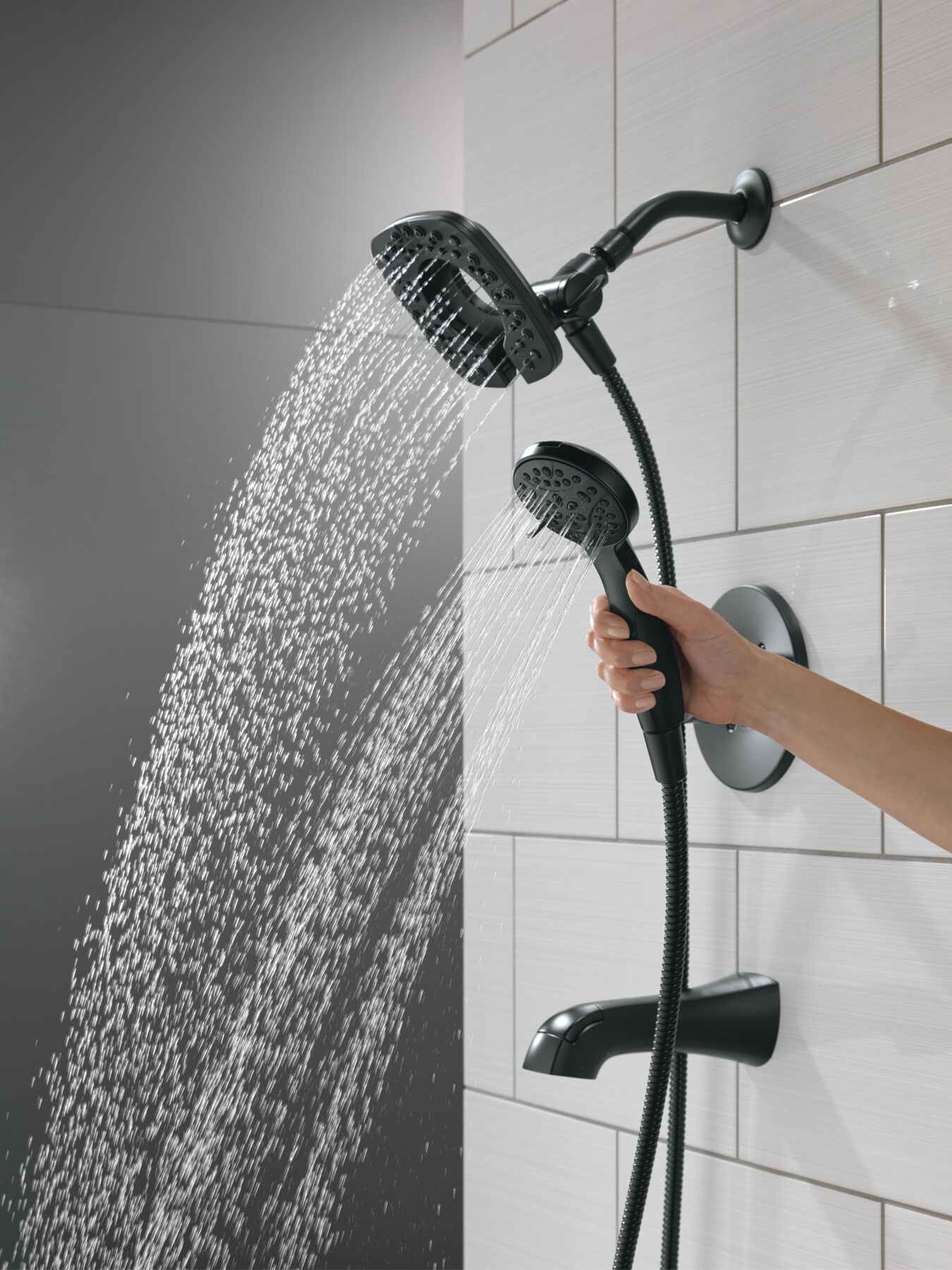 Centerset Lavatory Faucet with 14 Series Tub Shower Trim Bundle