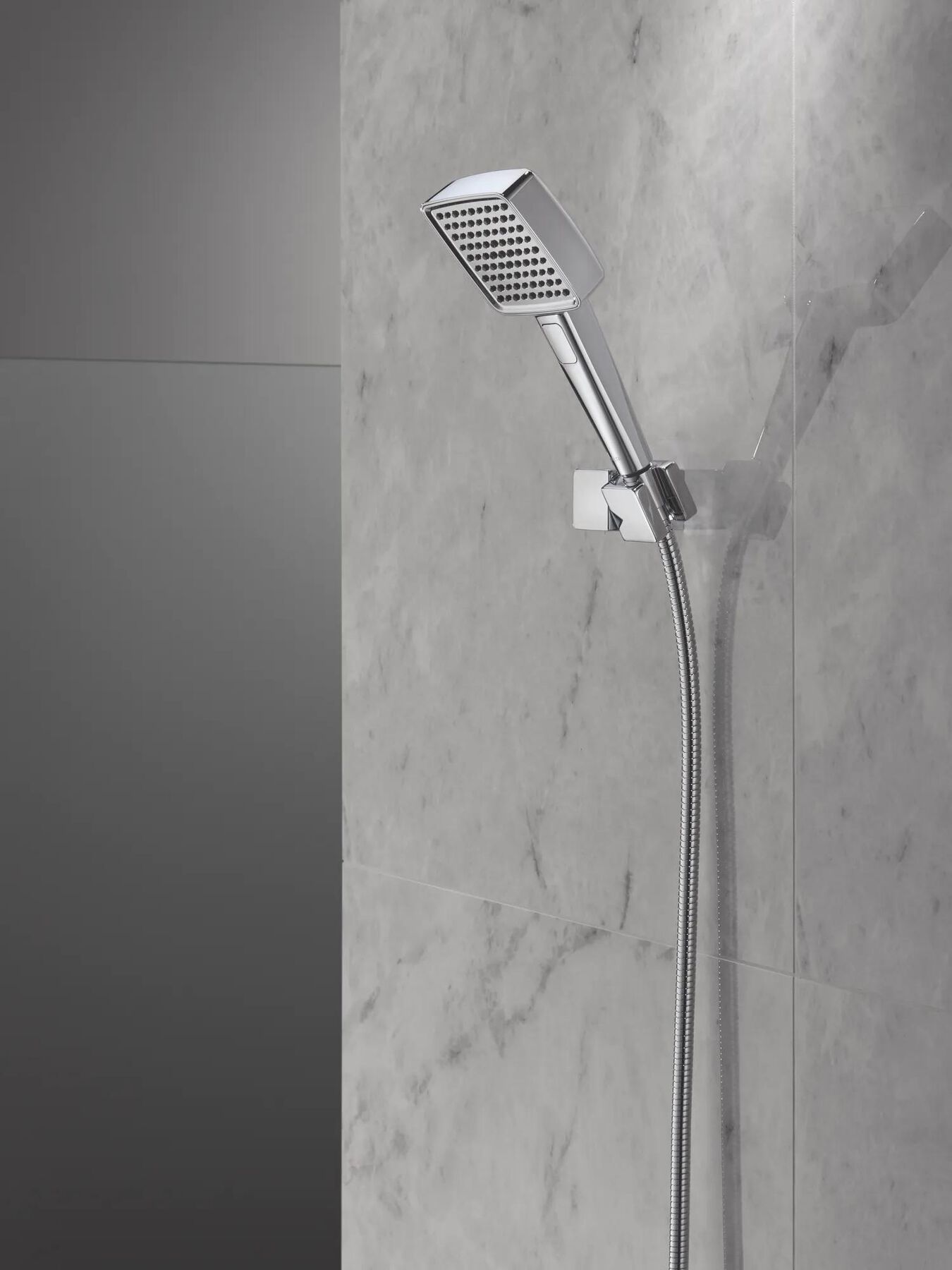 4-Setting Hand Shower with Wall Mount featuring FeatherRain&trade; Spray