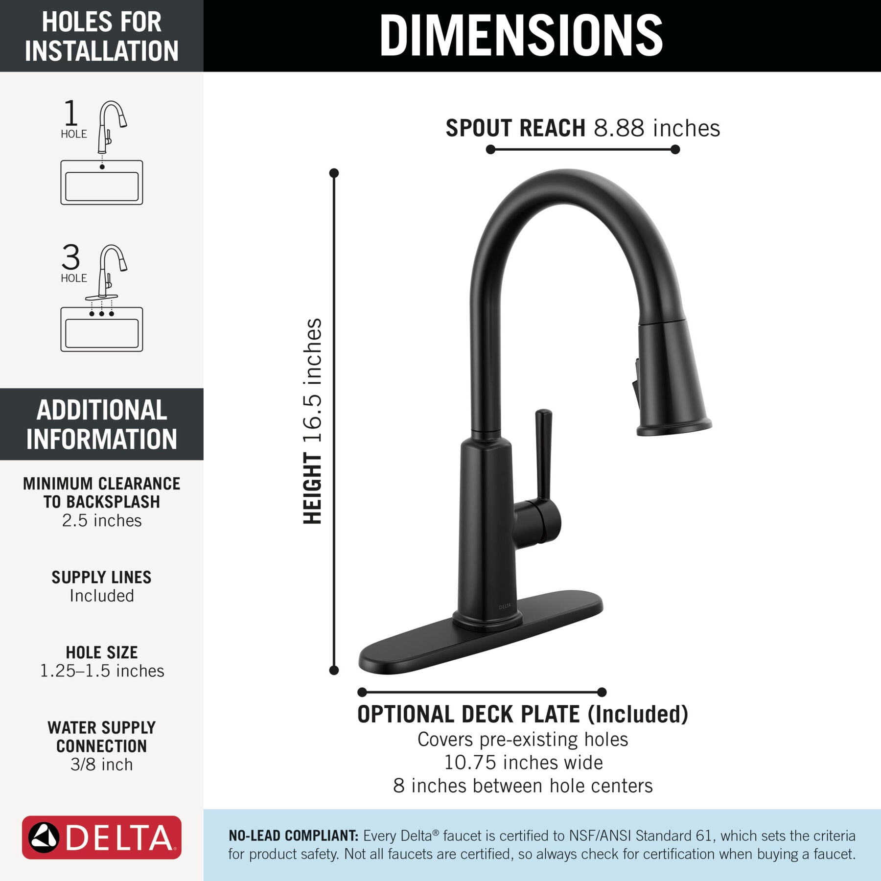 Single Handle Pull-Down Kitchen Faucet