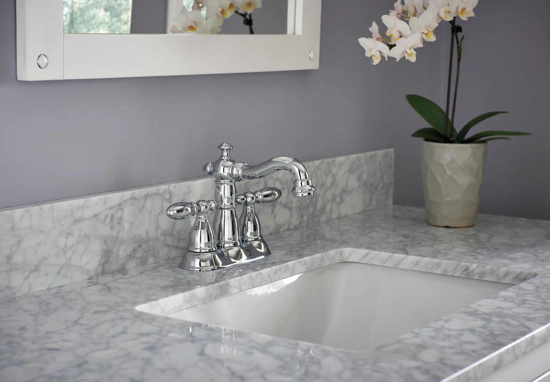 Two Handle Centerset Bathroom Faucet